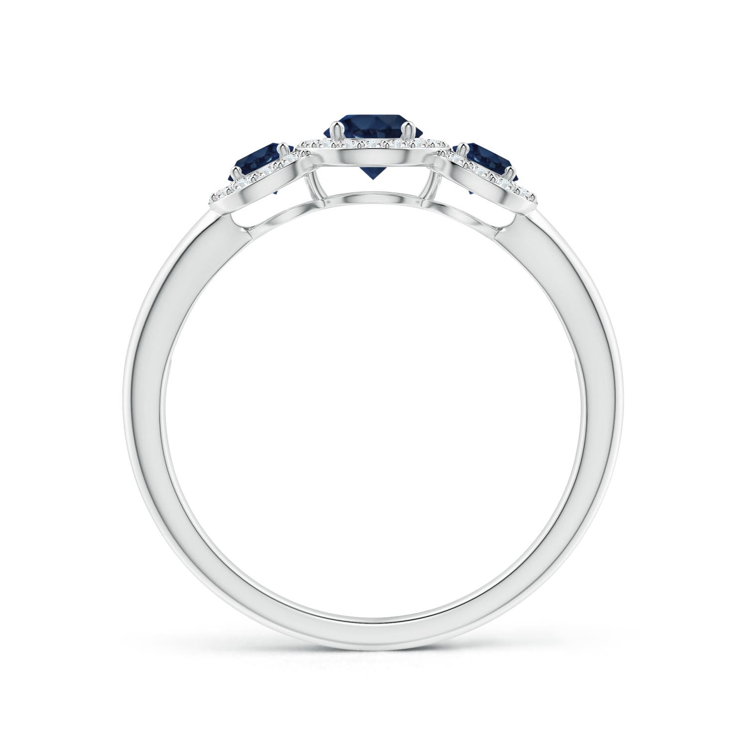 AA - Blue Sapphire / 0.88 CT / 14 KT White Gold