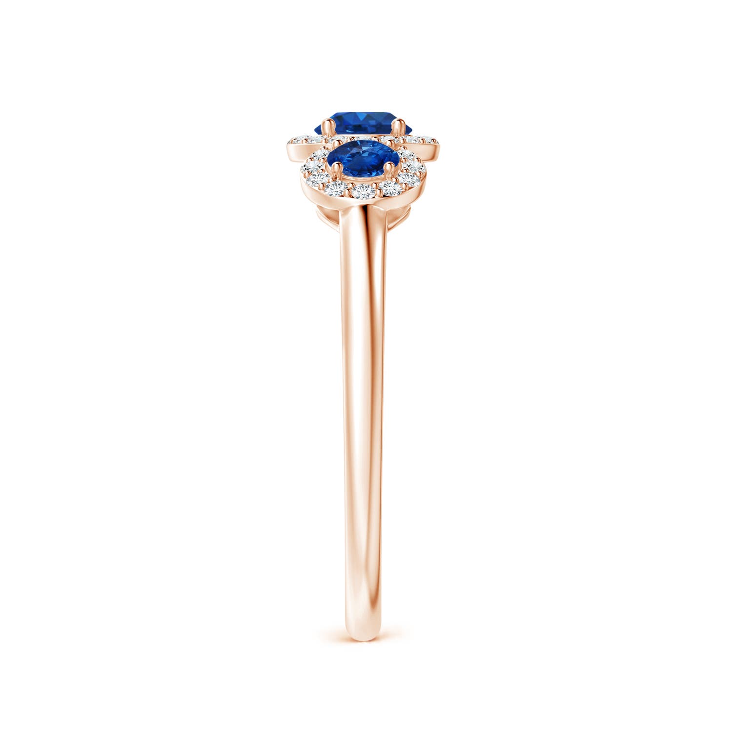 AAA - Blue Sapphire / 0.88 CT / 14 KT Rose Gold