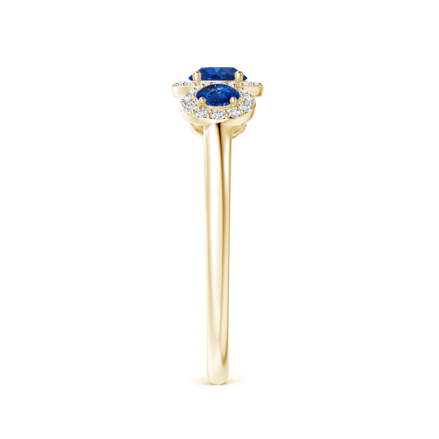 AAA - Blue Sapphire / 0.88 CT / 14 KT Yellow Gold