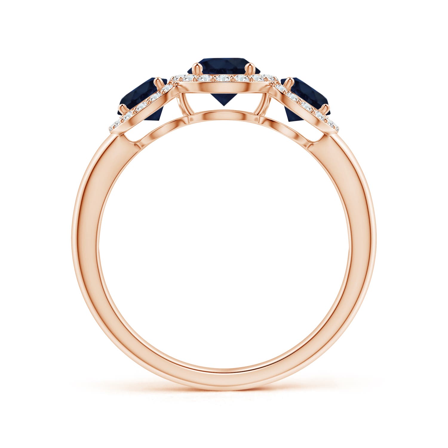 A - Blue Sapphire / 1.58 CT / 14 KT Rose Gold