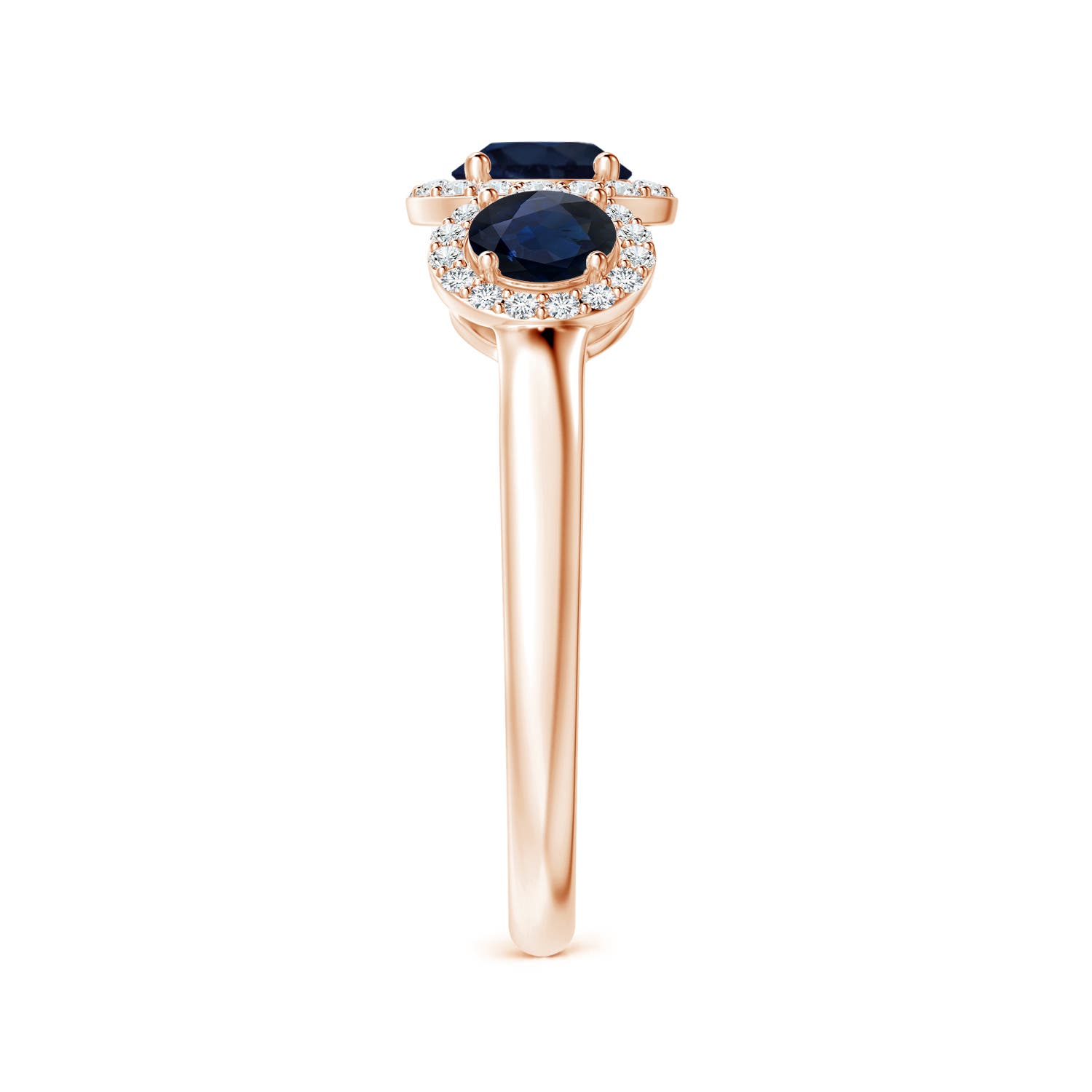 A - Blue Sapphire / 1.58 CT / 14 KT Rose Gold