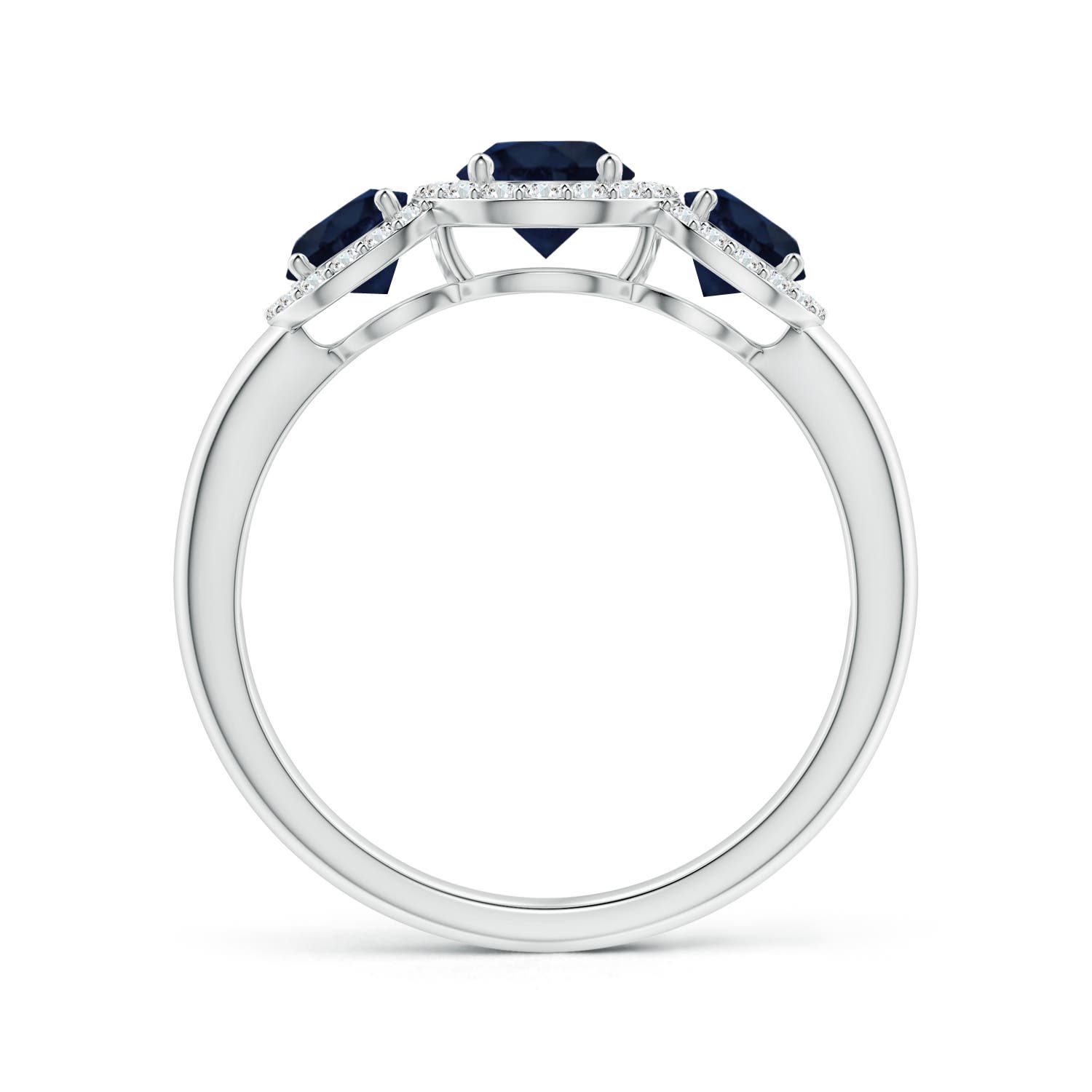 A - Blue Sapphire / 1.58 CT / 14 KT White Gold