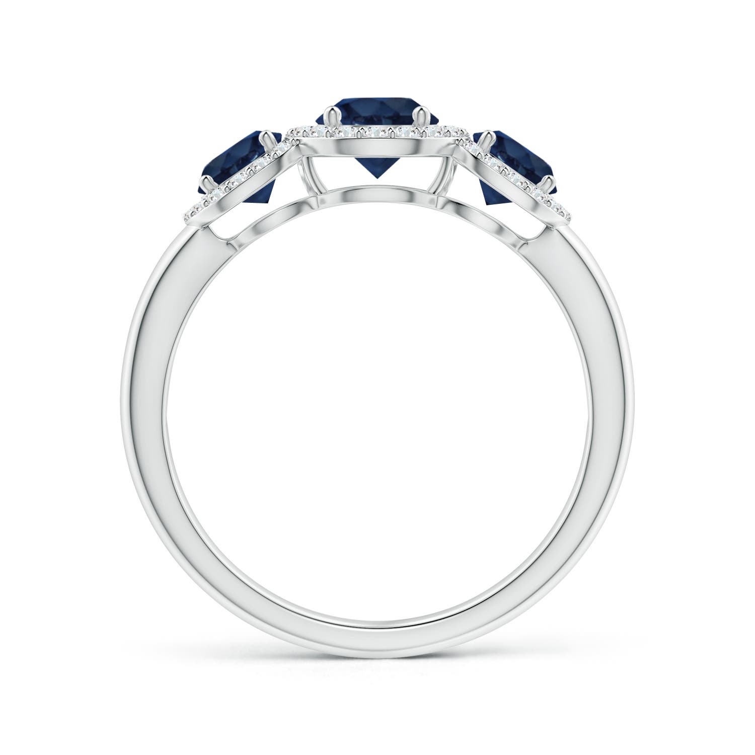 AA - Blue Sapphire / 1.58 CT / 14 KT White Gold