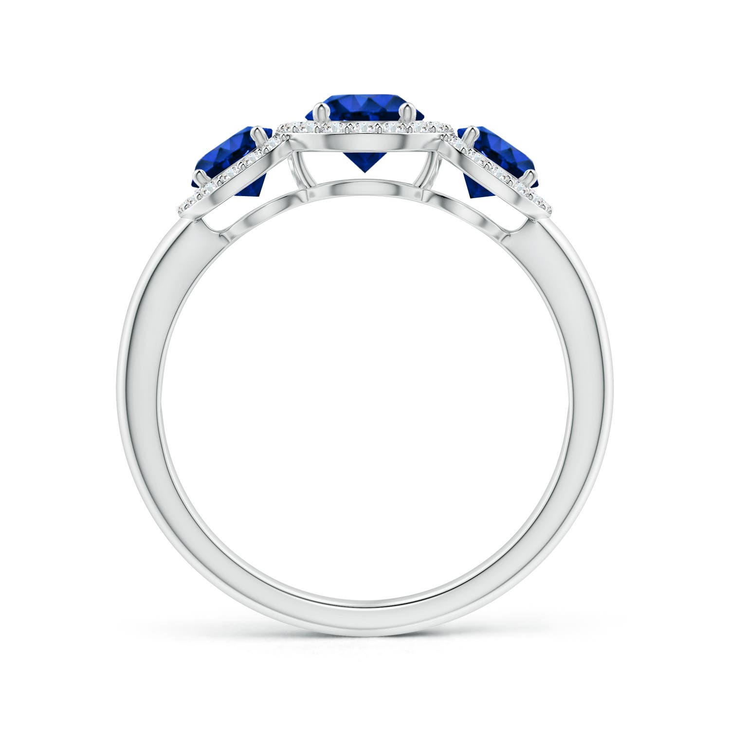 AAAA - Blue Sapphire / 1.58 CT / 14 KT White Gold