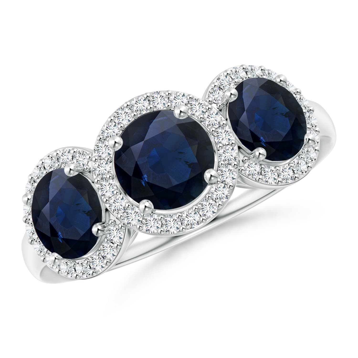 A - Blue Sapphire / 2.58 CT / 14 KT White Gold