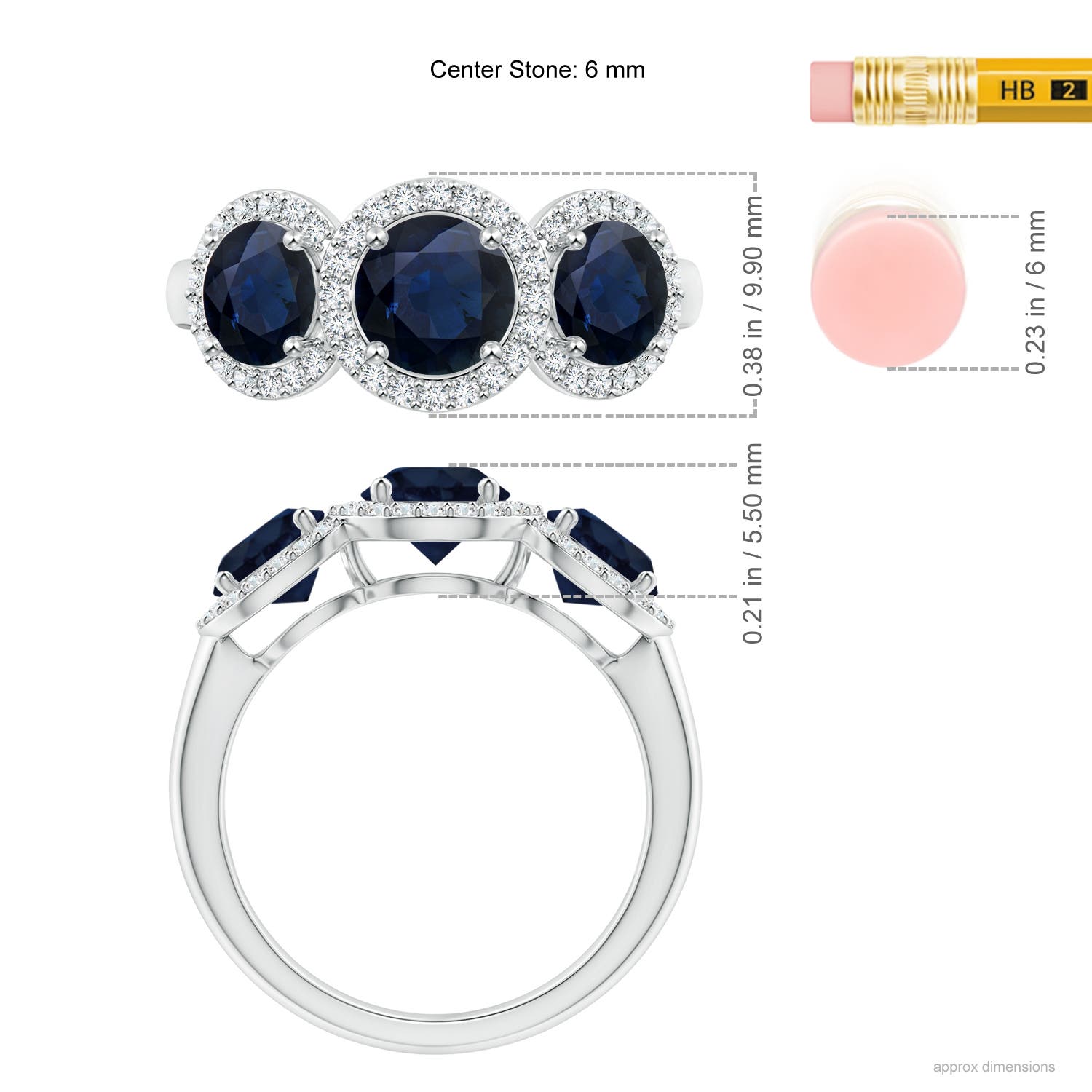 A - Blue Sapphire / 2.58 CT / 14 KT White Gold