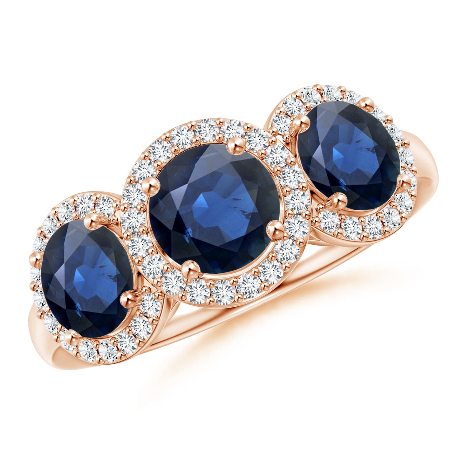 AA - Blue Sapphire / 2.58 CT / 14 KT Rose Gold