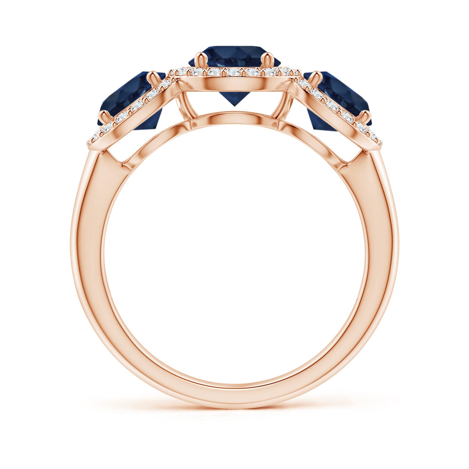 AA - Blue Sapphire / 2.58 CT / 14 KT Rose Gold