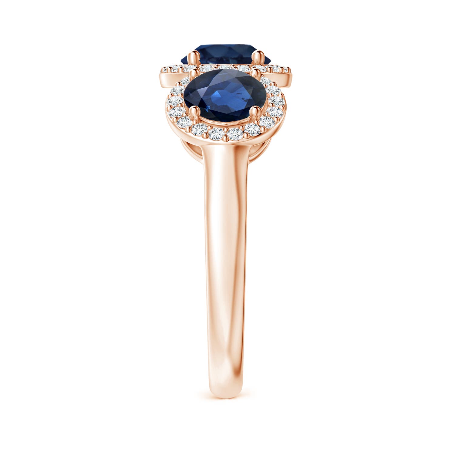 AA - Blue Sapphire / 2.58 CT / 14 KT Rose Gold