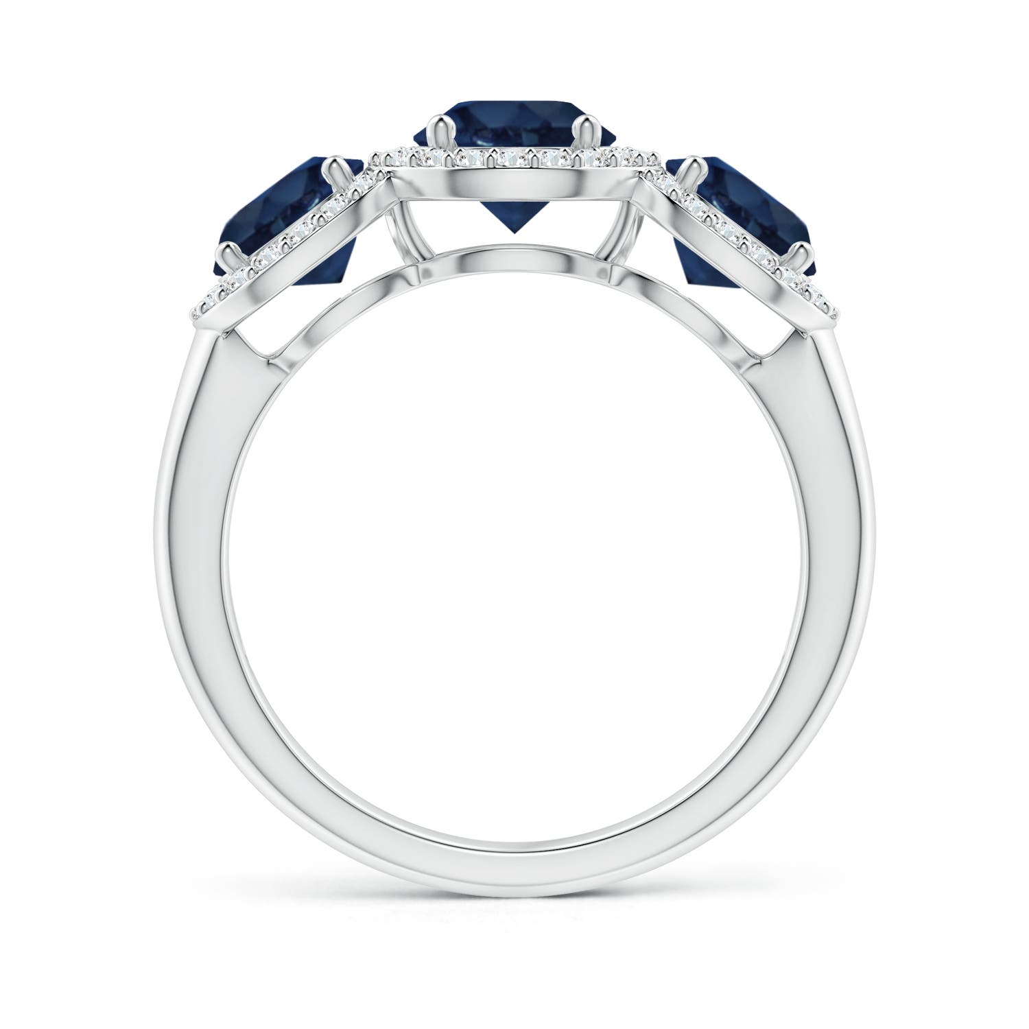 AA - Blue Sapphire / 2.58 CT / 14 KT White Gold