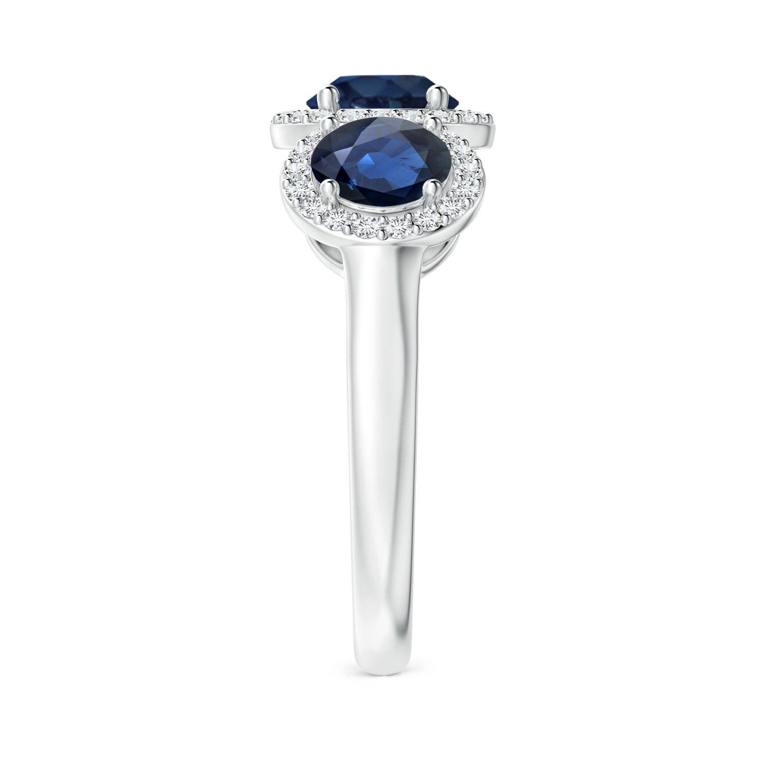 AA - Blue Sapphire / 2.58 CT / 14 KT White Gold