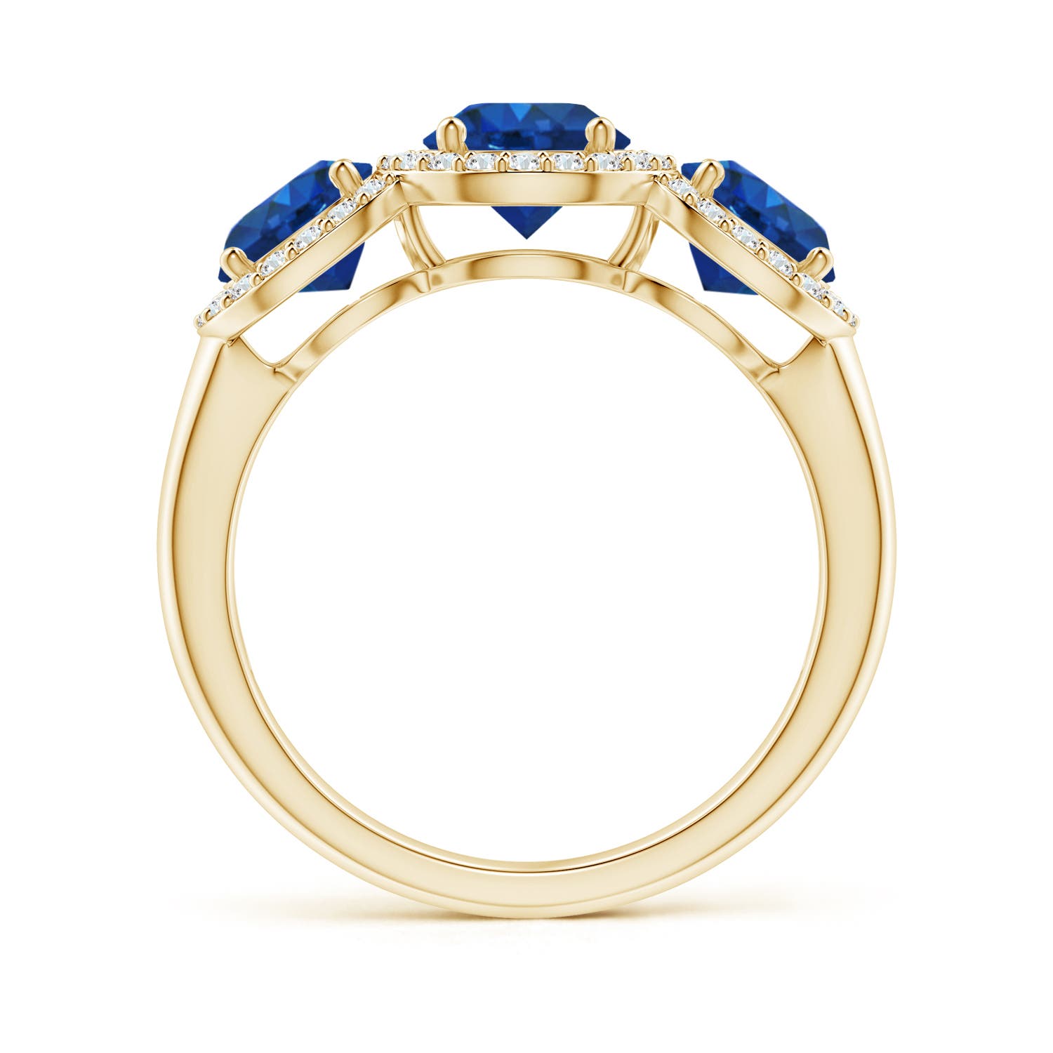 AAA - Blue Sapphire / 2.58 CT / 14 KT Yellow Gold