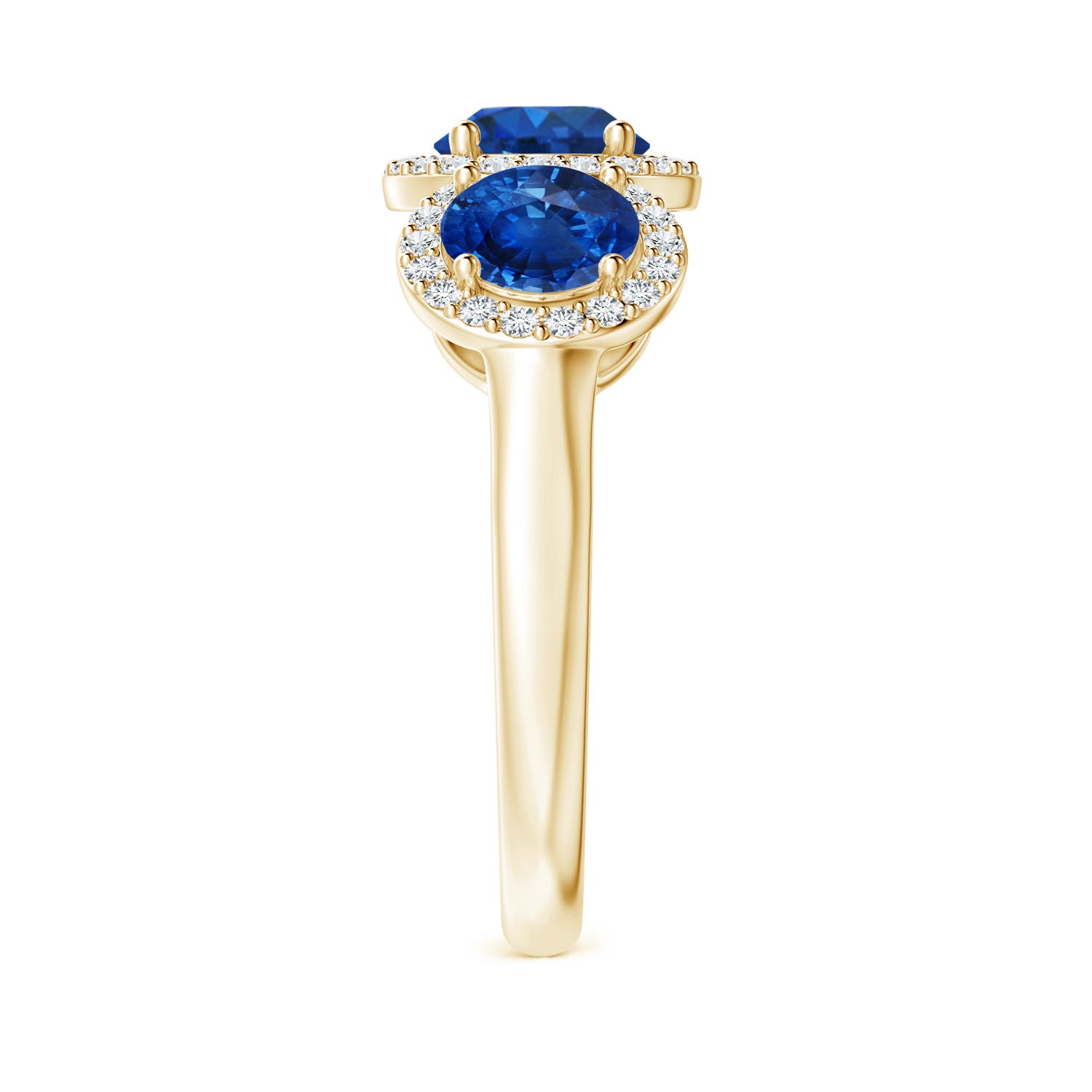 AAA - Blue Sapphire / 2.58 CT / 14 KT Yellow Gold