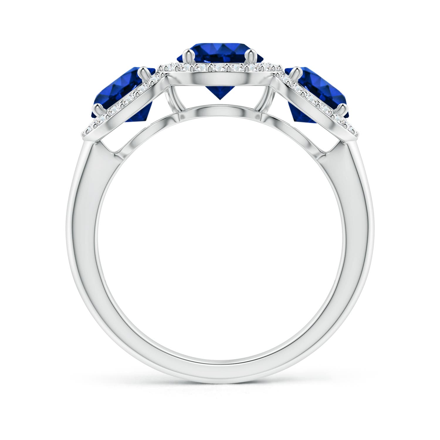 AAAA - Blue Sapphire / 2.58 CT / 14 KT White Gold