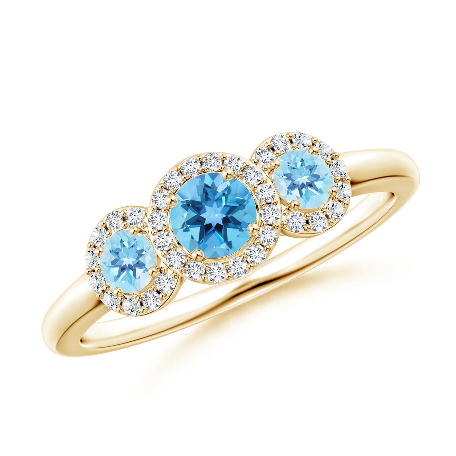 AA - Swiss Blue Topaz / 0.87 CT / 14 KT Yellow Gold