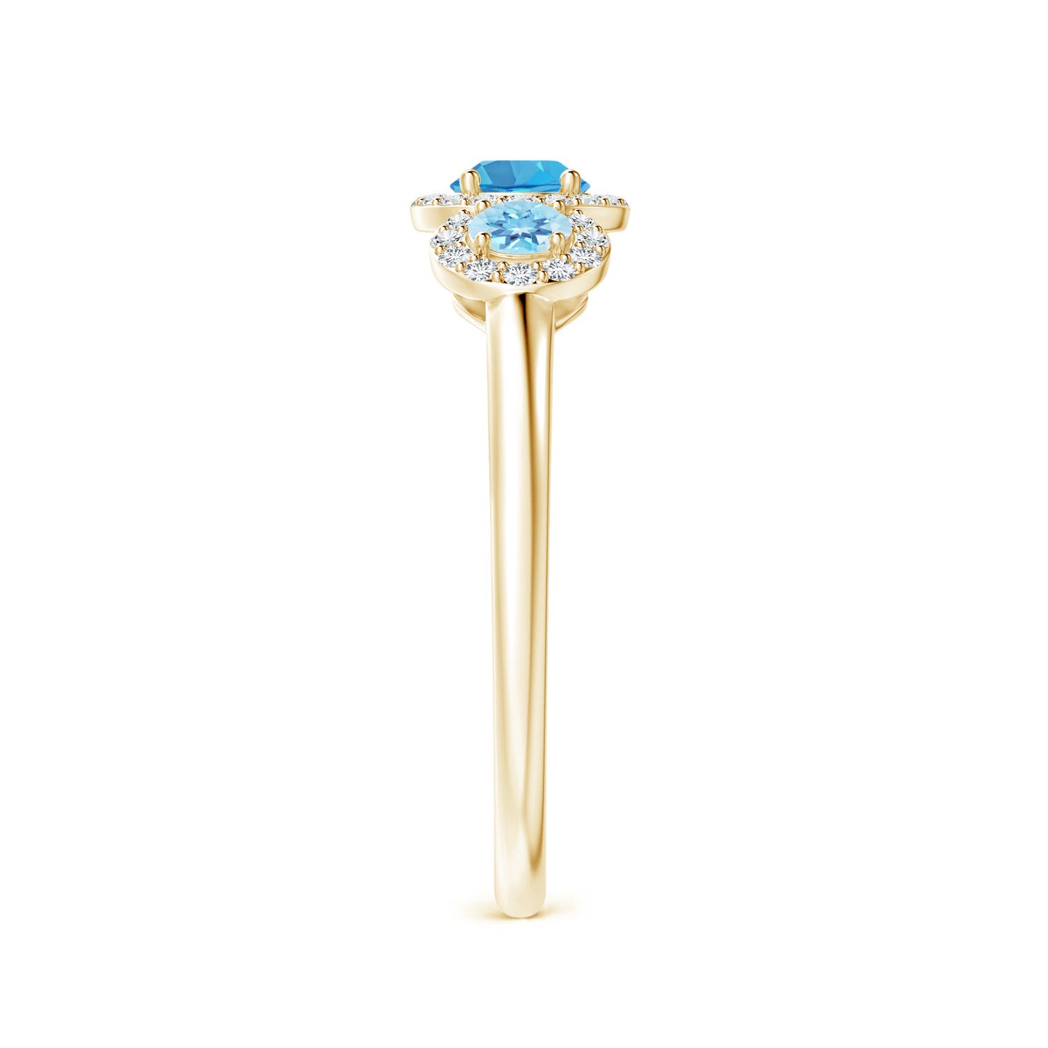 AA - Swiss Blue Topaz / 0.87 CT / 14 KT Yellow Gold