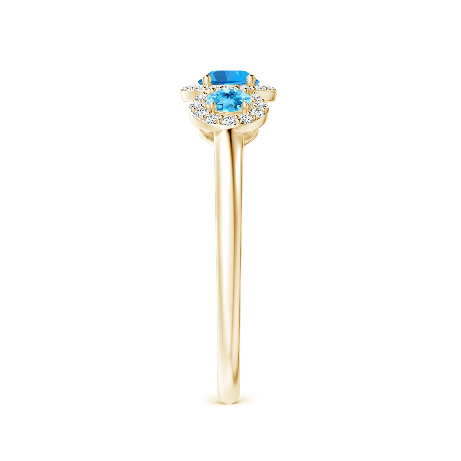 AAAA - Swiss Blue Topaz / 0.87 CT / 14 KT Yellow Gold