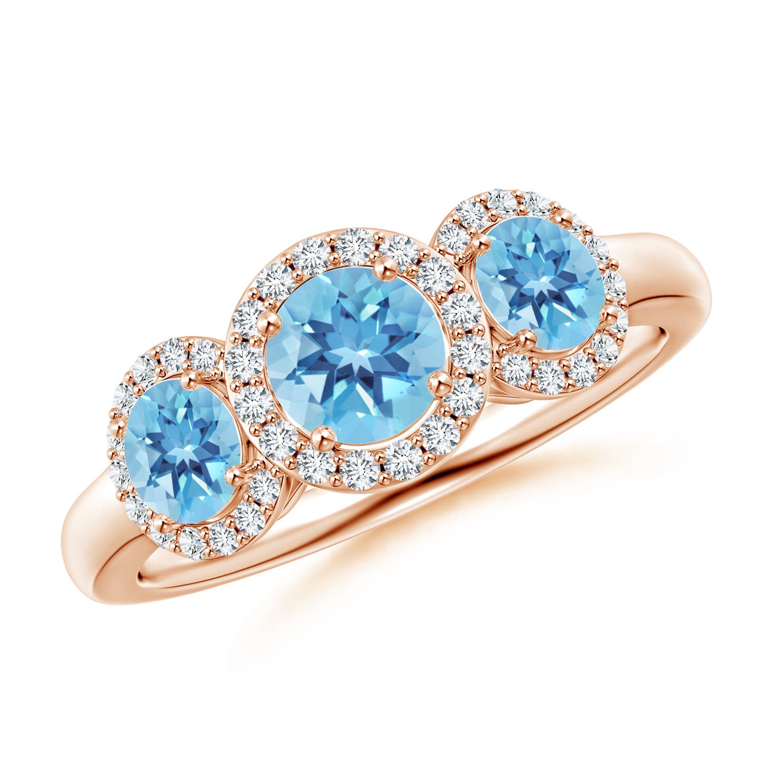 A - Swiss Blue Topaz / 1.56 CT / 14 KT Rose Gold