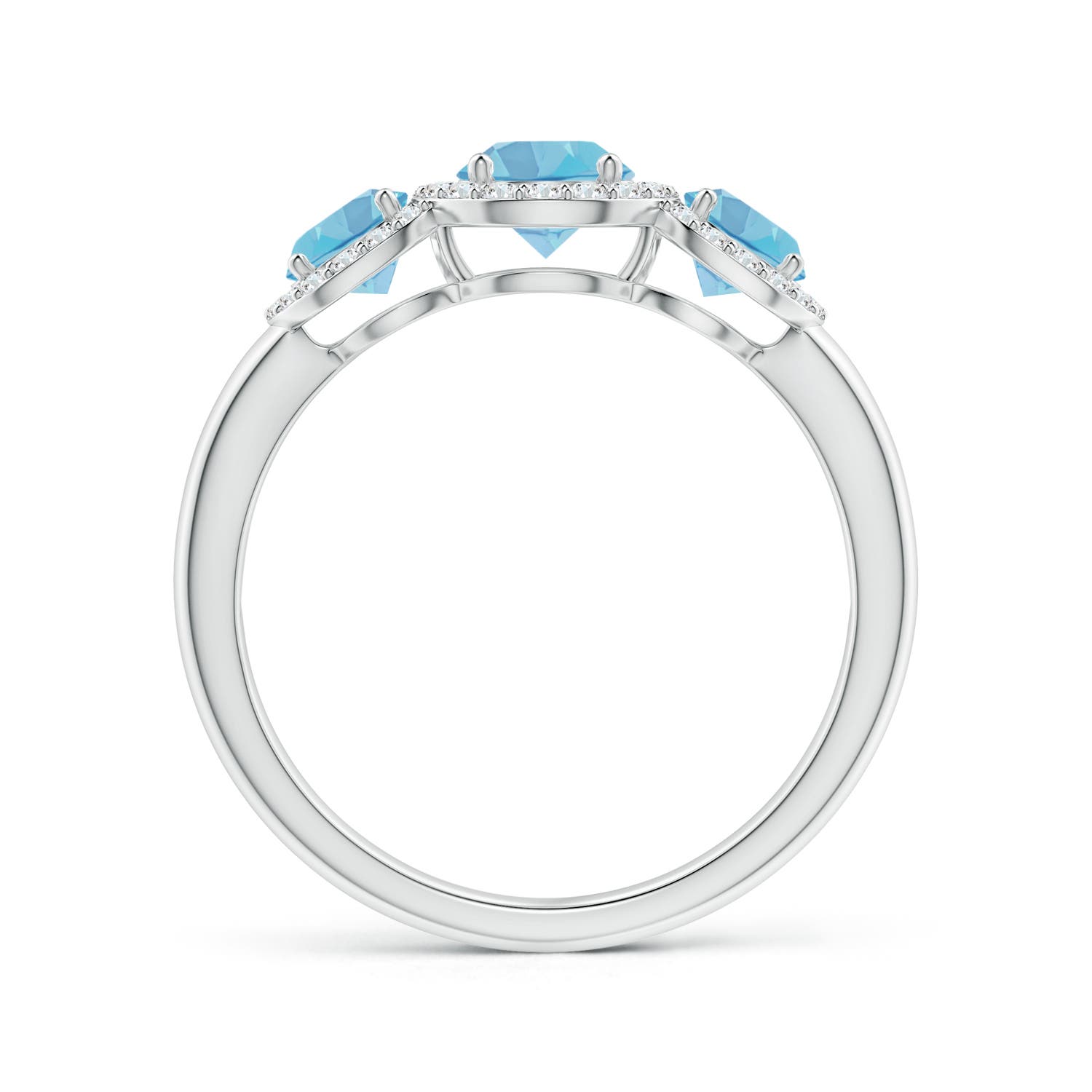 A - Swiss Blue Topaz / 1.56 CT / 14 KT White Gold