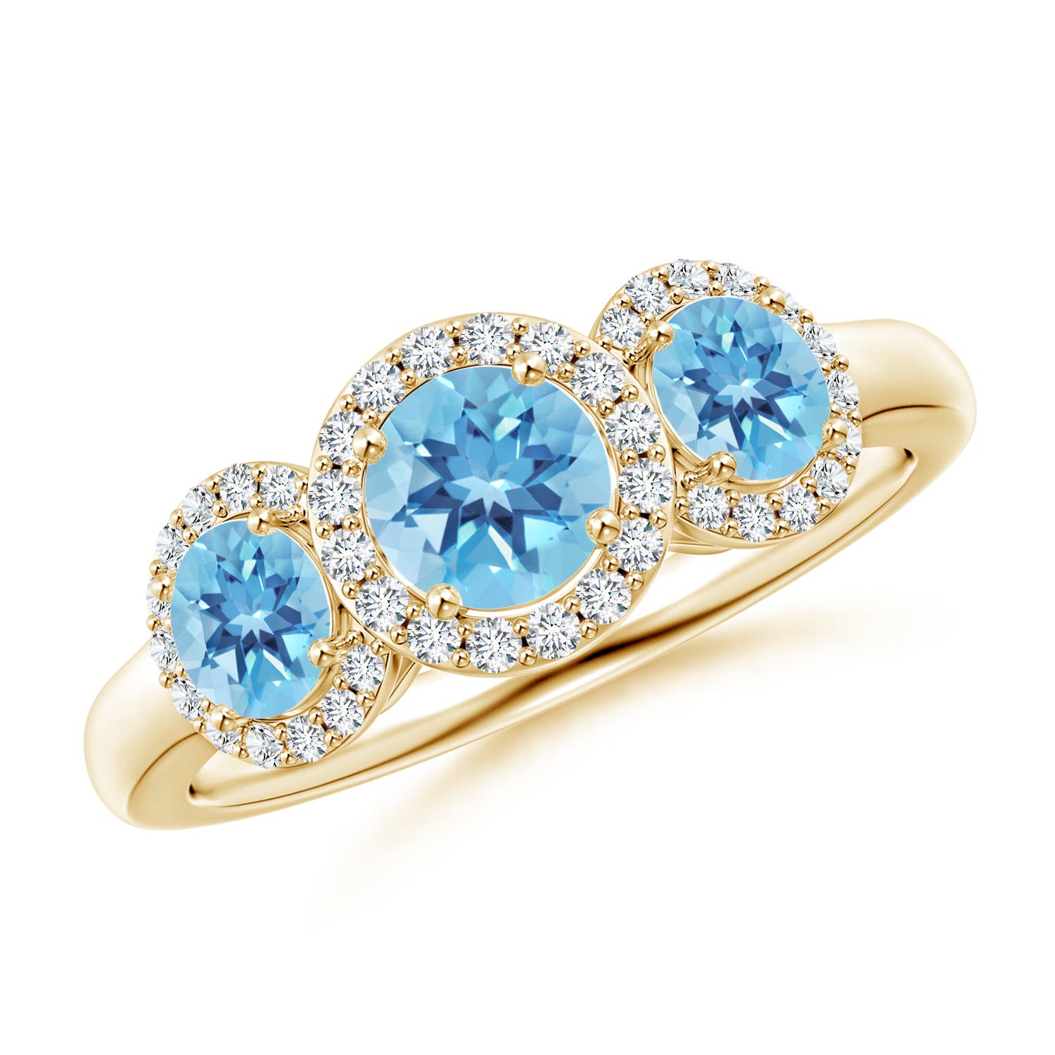 A - Swiss Blue Topaz / 1.56 CT / 14 KT Yellow Gold