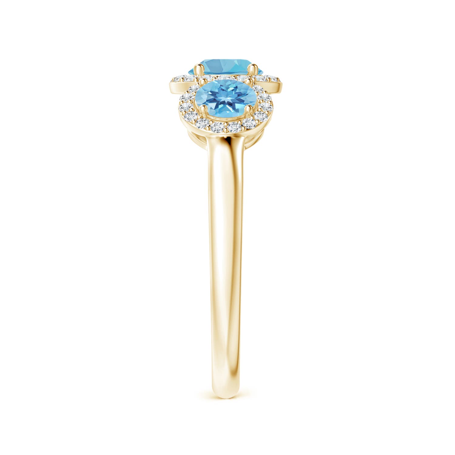 A - Swiss Blue Topaz / 1.56 CT / 14 KT Yellow Gold