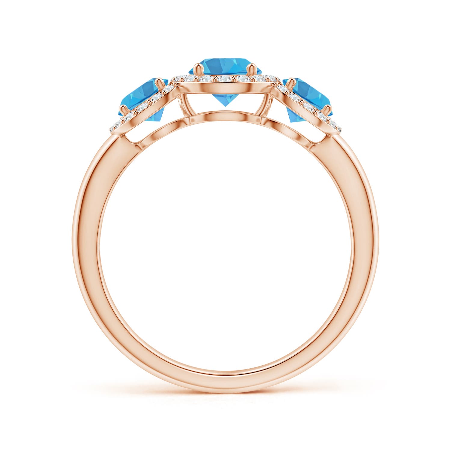 AA - Swiss Blue Topaz / 1.56 CT / 14 KT Rose Gold