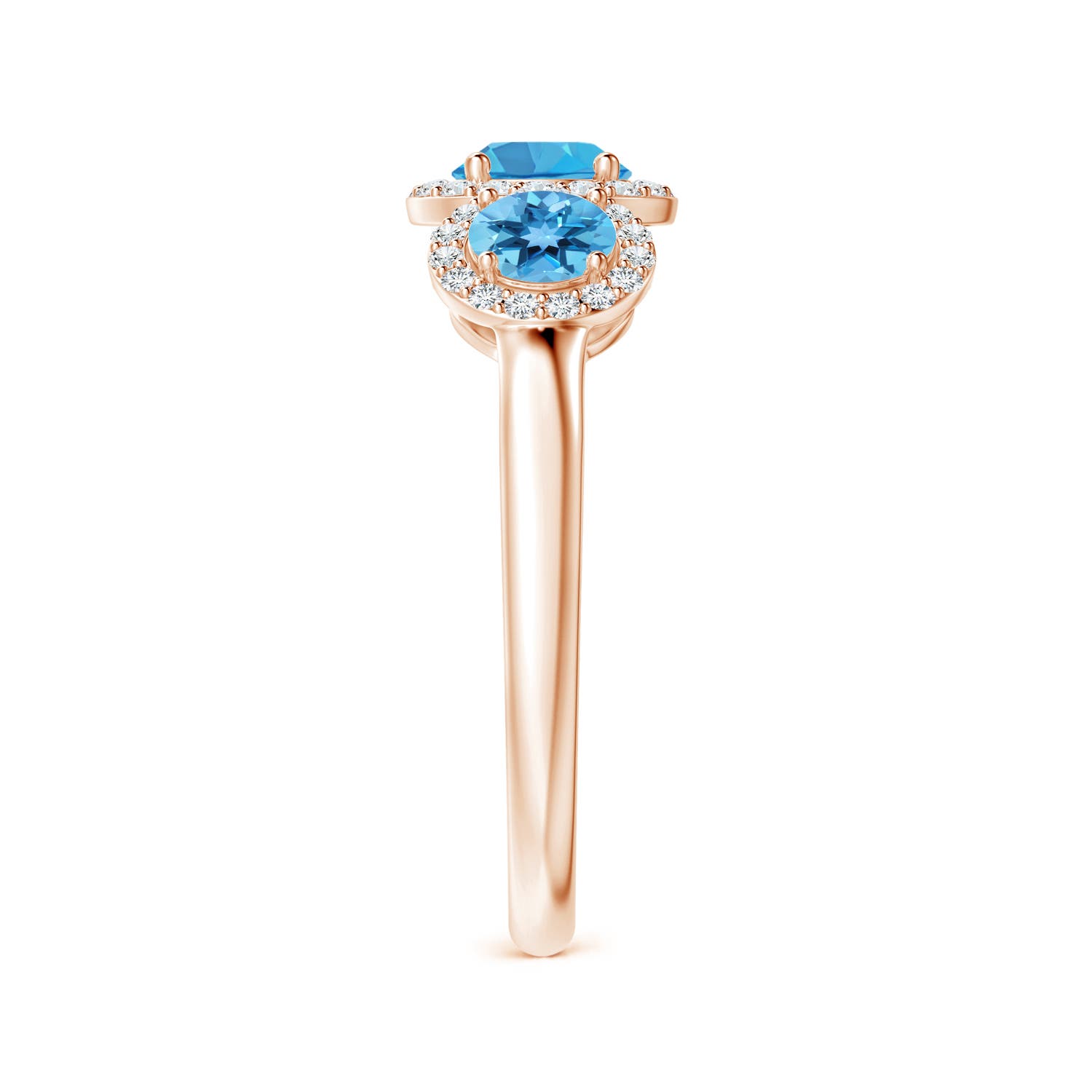 AA - Swiss Blue Topaz / 1.56 CT / 14 KT Rose Gold