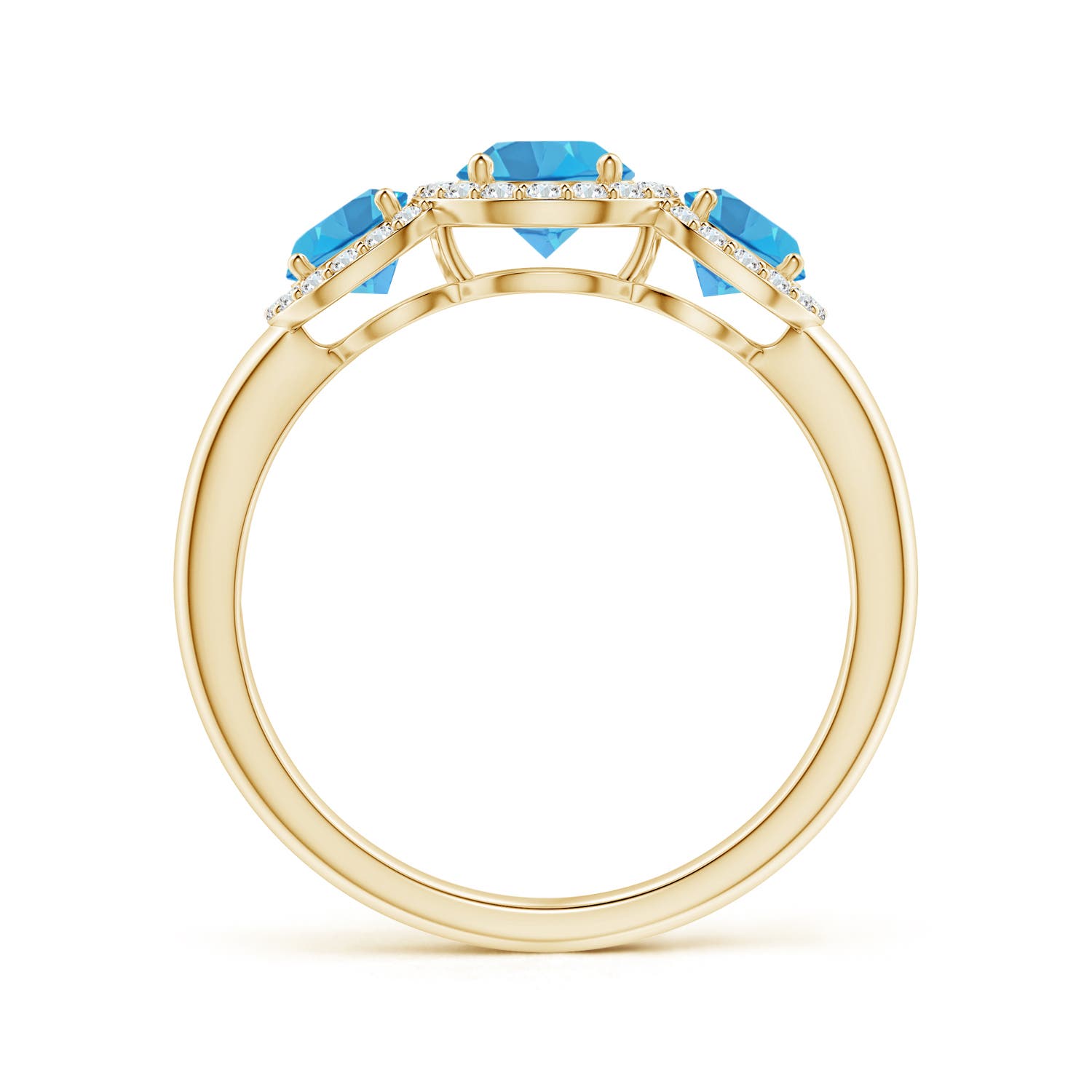 AA - Swiss Blue Topaz / 1.56 CT / 14 KT Yellow Gold