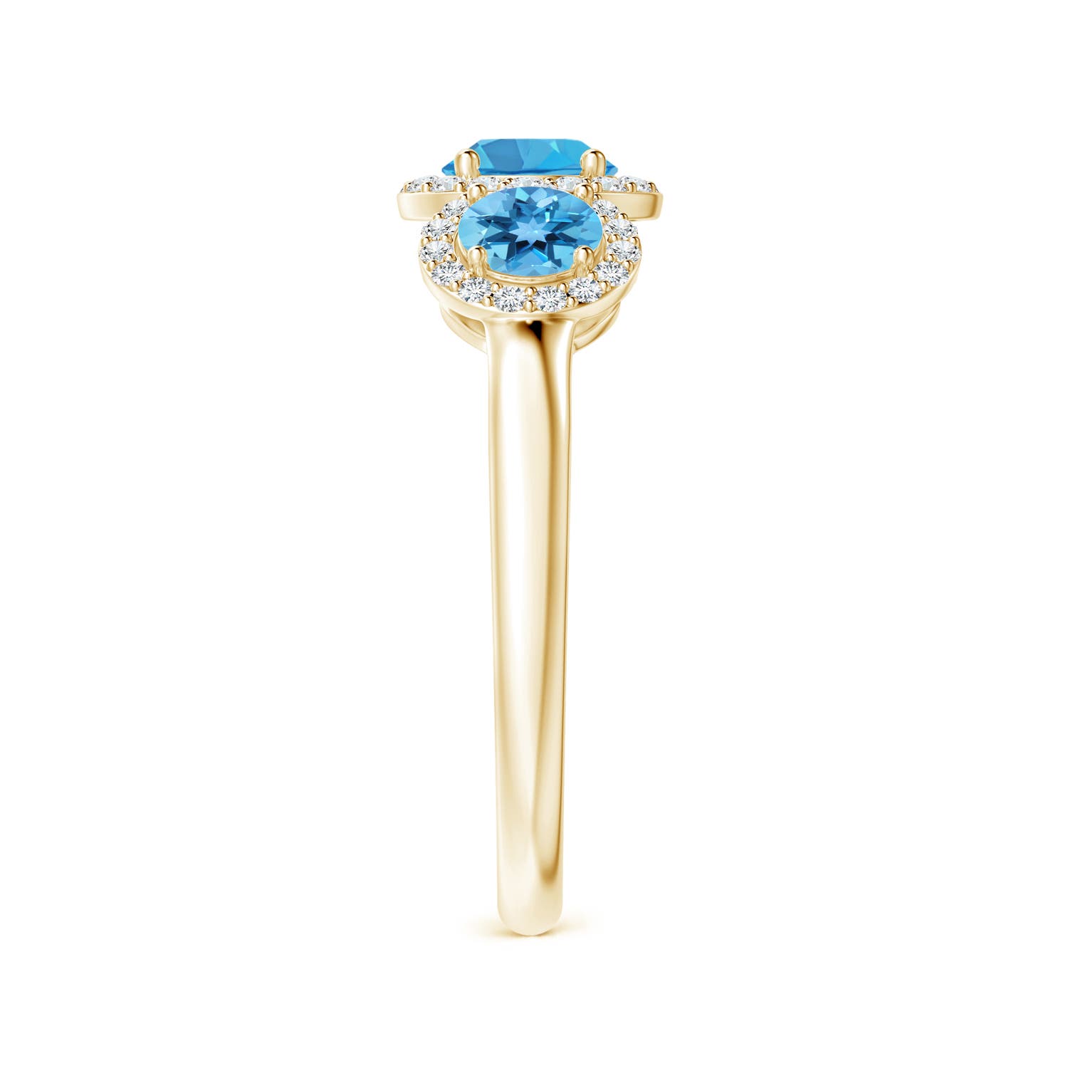 AA - Swiss Blue Topaz / 1.56 CT / 14 KT Yellow Gold