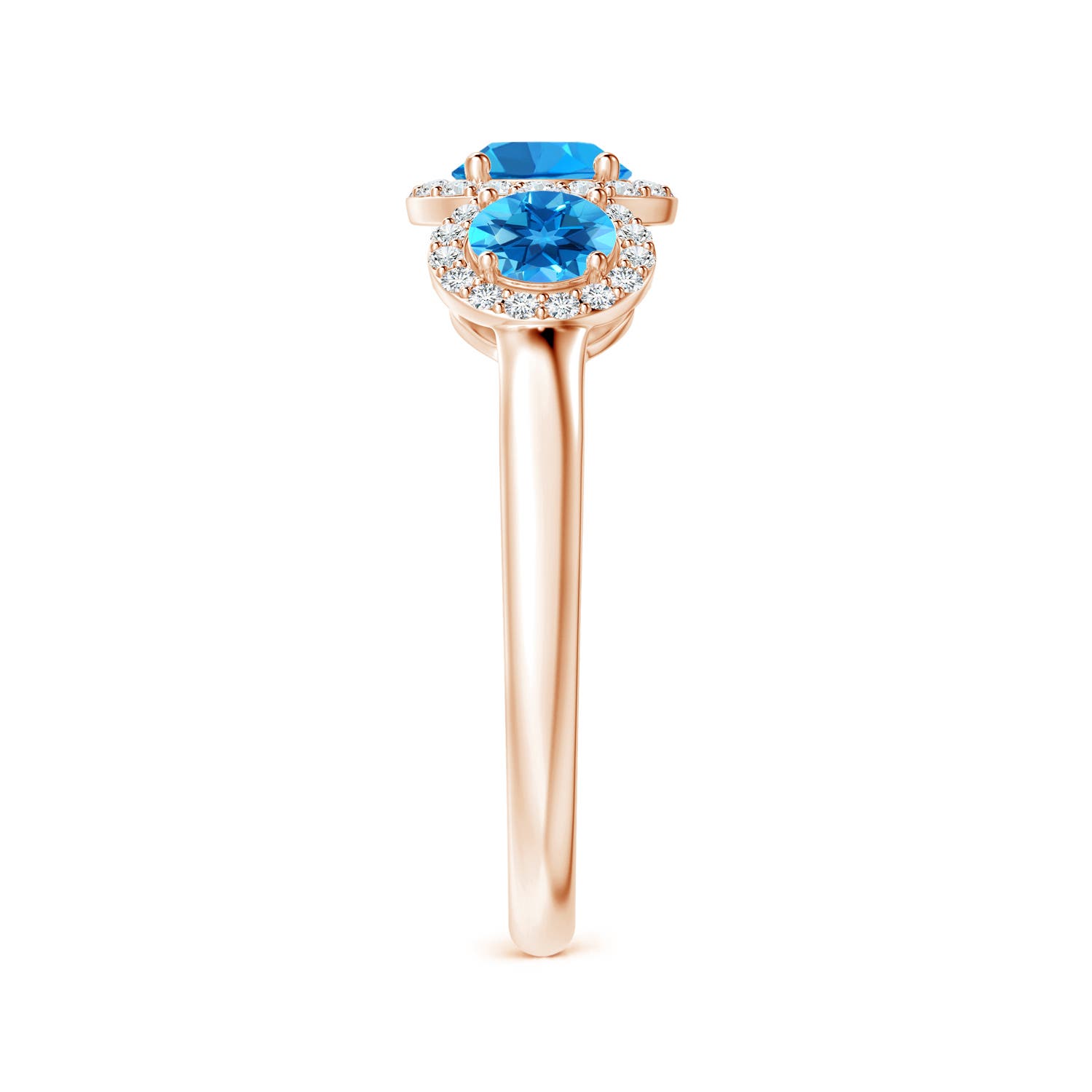 AAAA - Swiss Blue Topaz / 1.56 CT / 14 KT Rose Gold