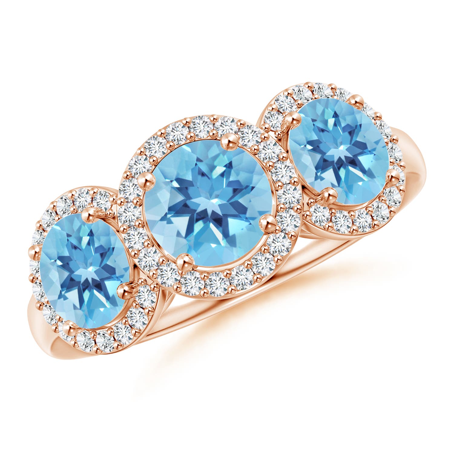 A - Swiss Blue Topaz / 2.53 CT / 14 KT Rose Gold