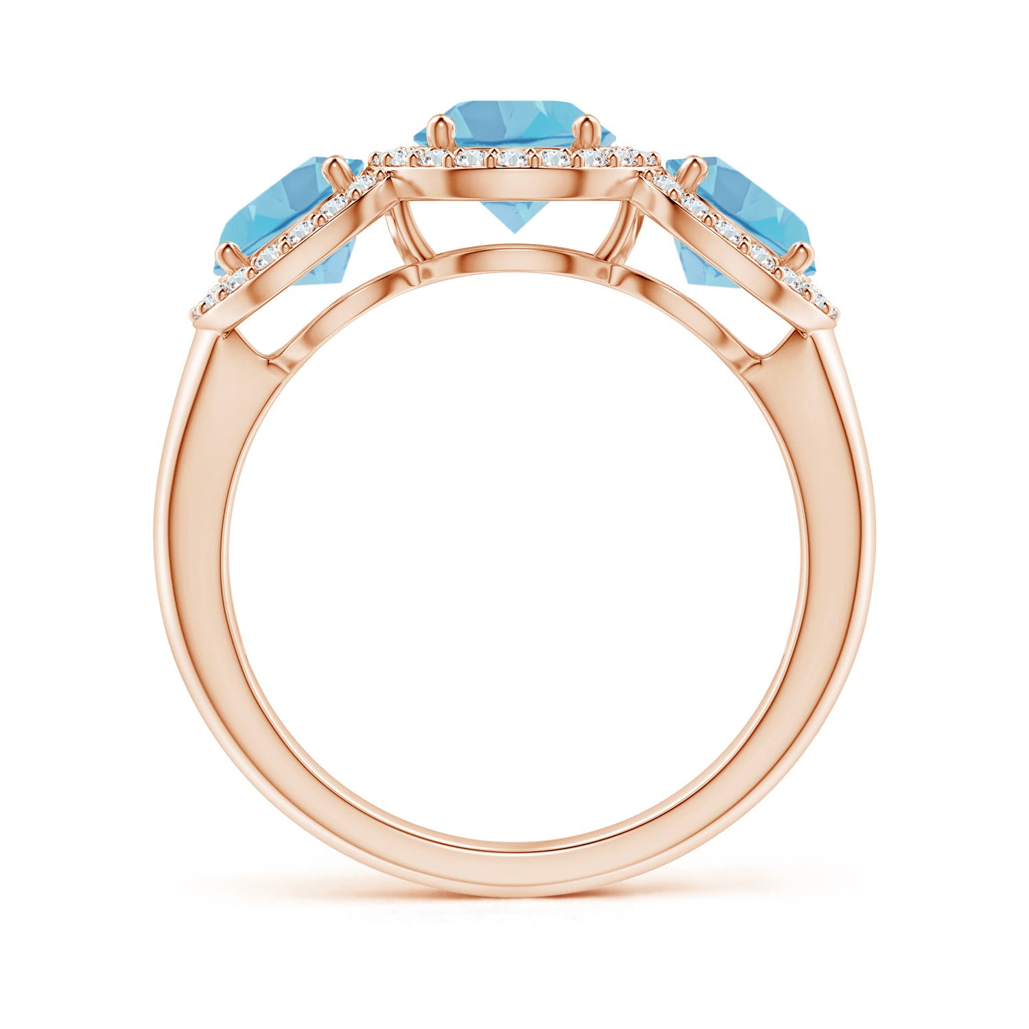 A - Swiss Blue Topaz / 2.53 CT / 14 KT Rose Gold