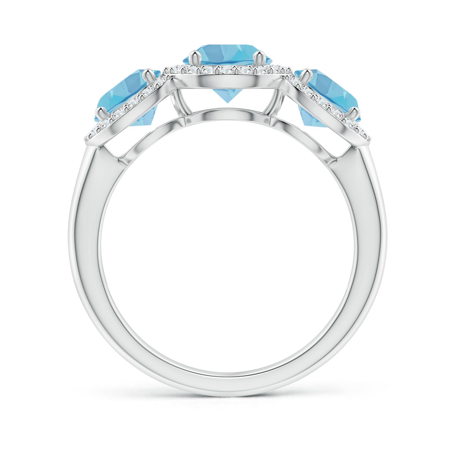 A - Swiss Blue Topaz / 2.53 CT / 14 KT White Gold