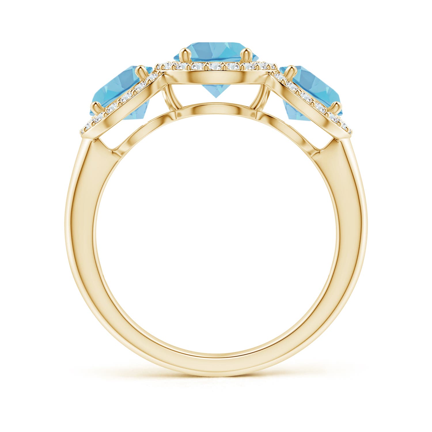 A - Swiss Blue Topaz / 2.53 CT / 14 KT Yellow Gold