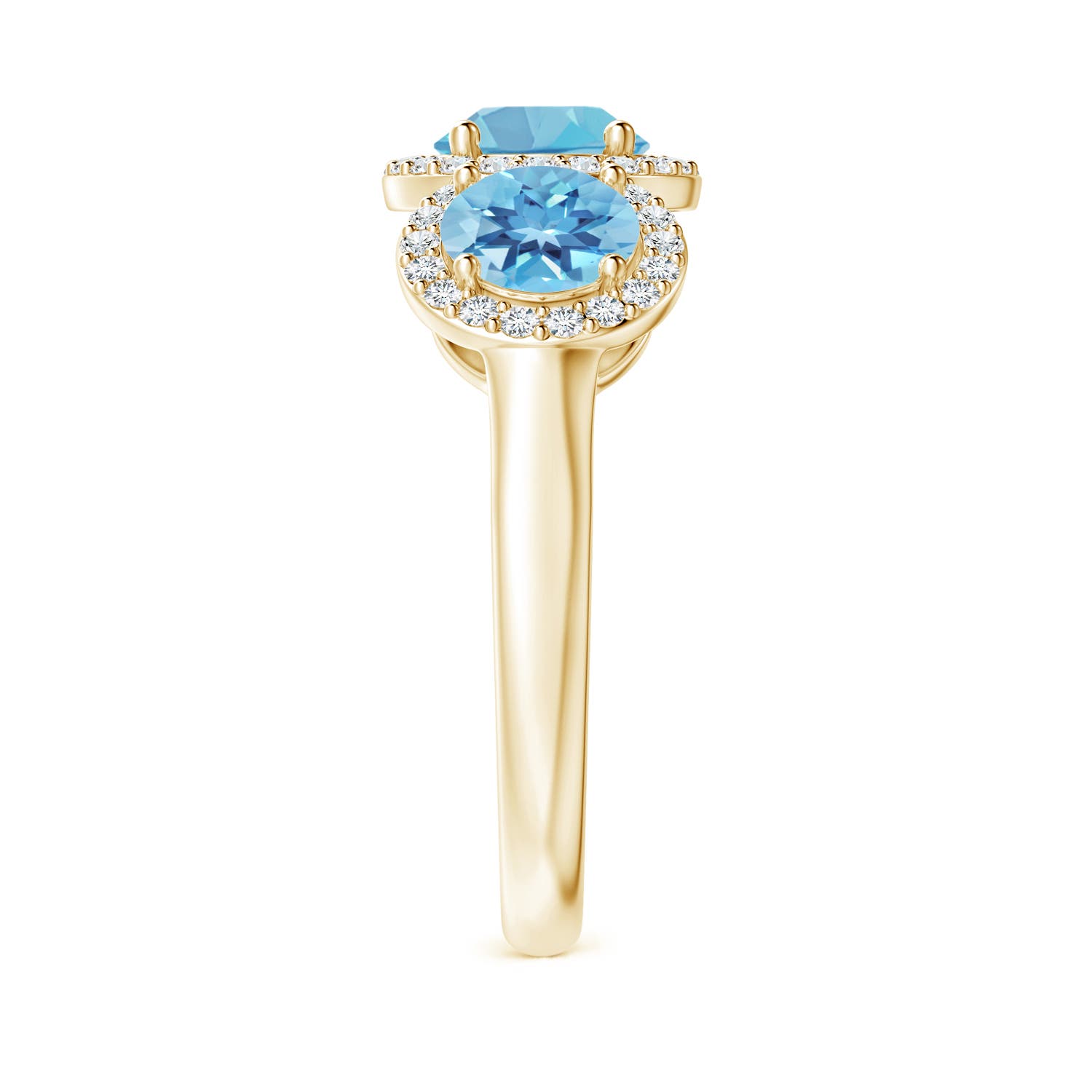 A - Swiss Blue Topaz / 2.53 CT / 14 KT Yellow Gold