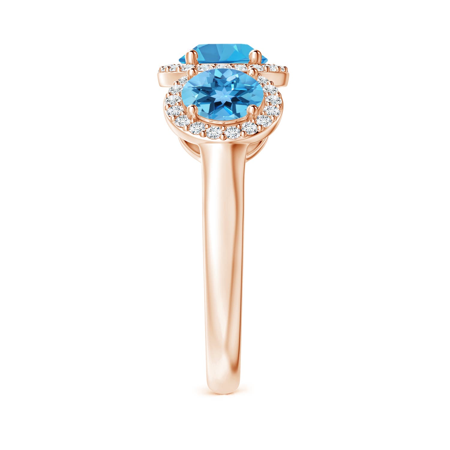 AA - Swiss Blue Topaz / 2.53 CT / 14 KT Rose Gold