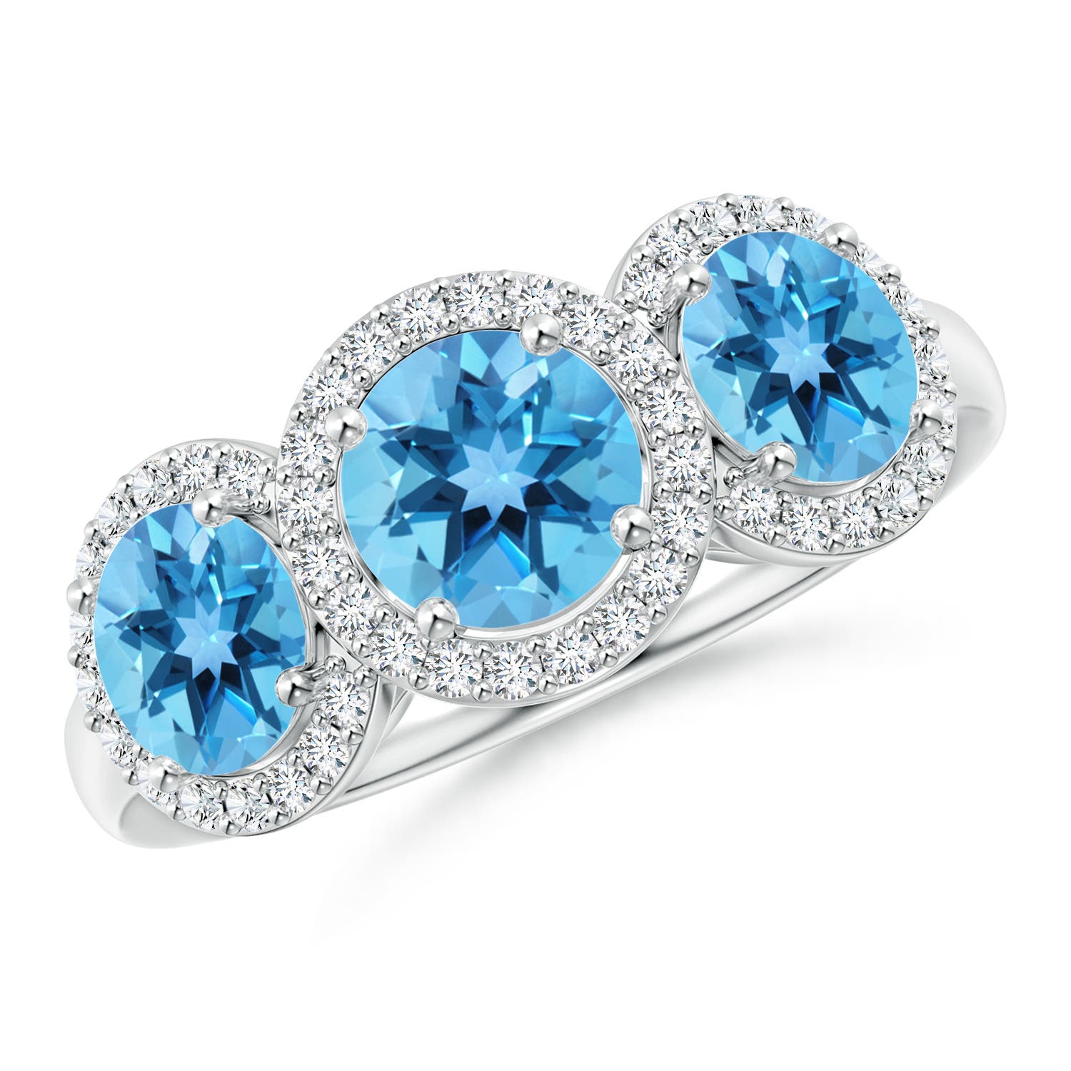 AA - Swiss Blue Topaz / 2.53 CT / 14 KT White Gold