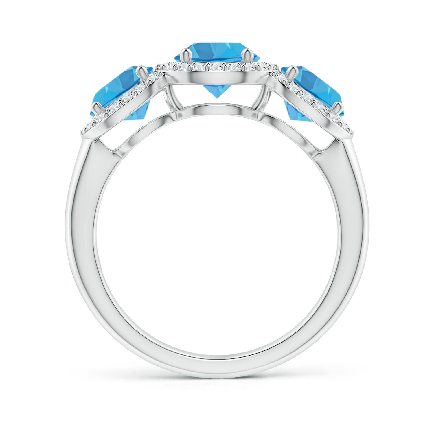 AA - Swiss Blue Topaz / 2.53 CT / 14 KT White Gold