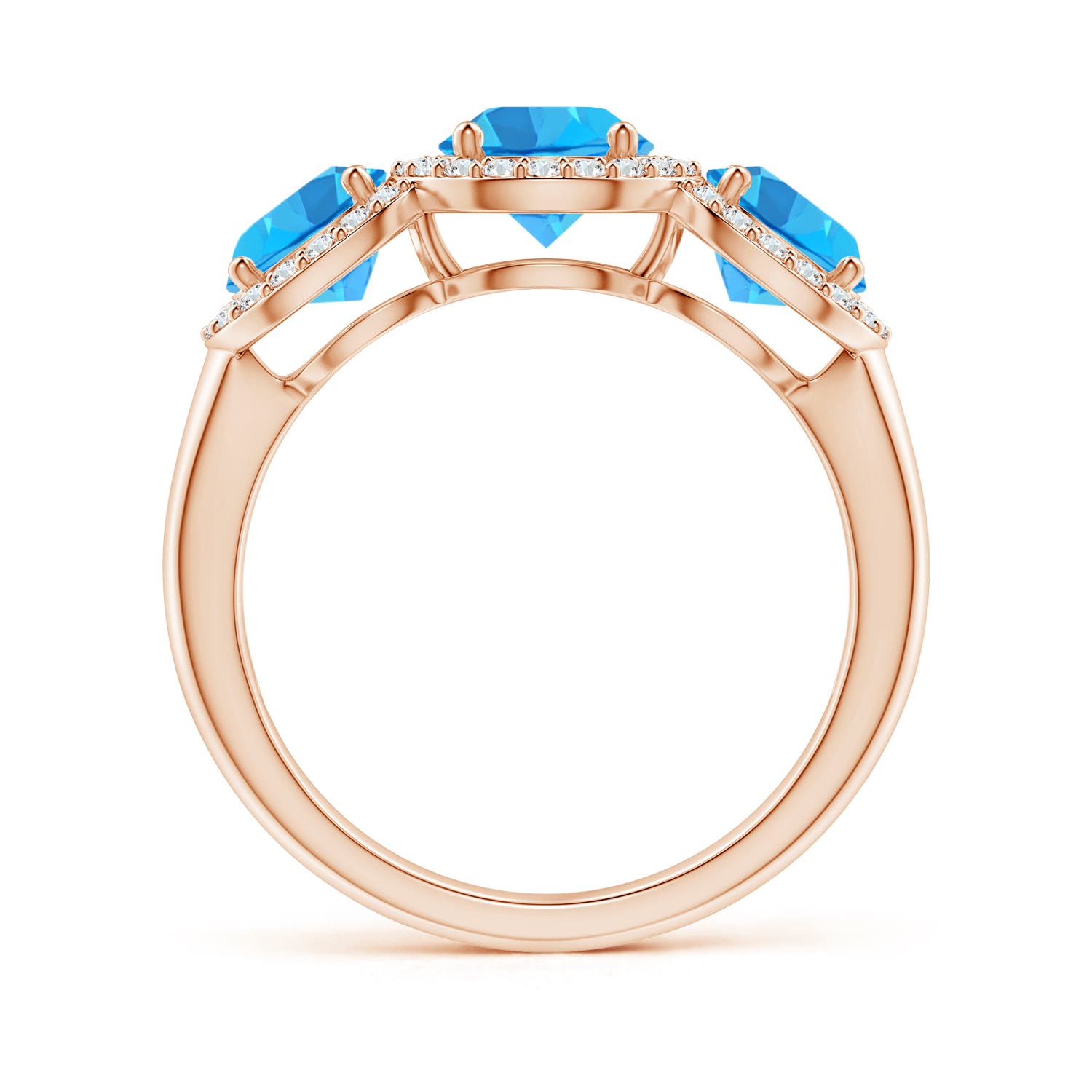 AAA - Swiss Blue Topaz / 2.53 CT / 14 KT Rose Gold