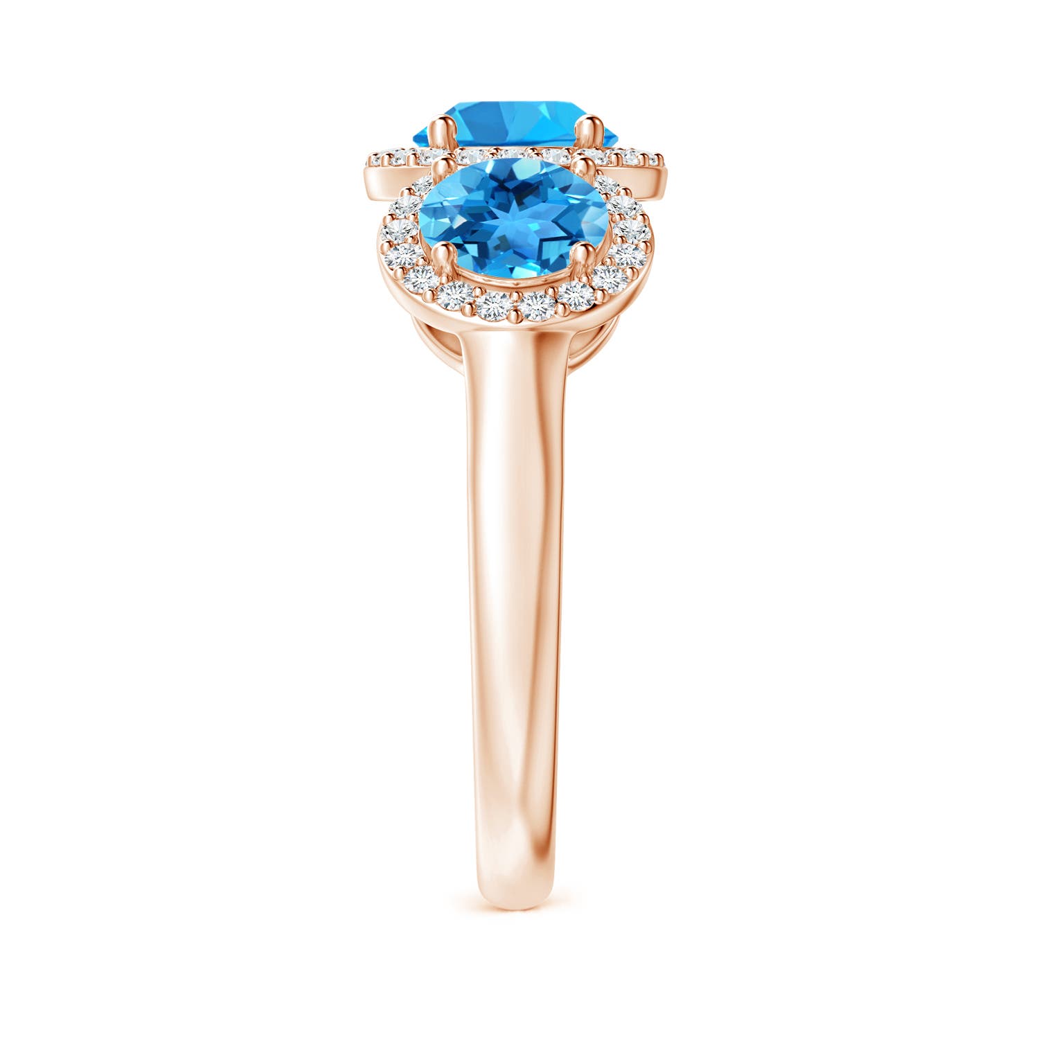 AAA - Swiss Blue Topaz / 2.53 CT / 14 KT Rose Gold