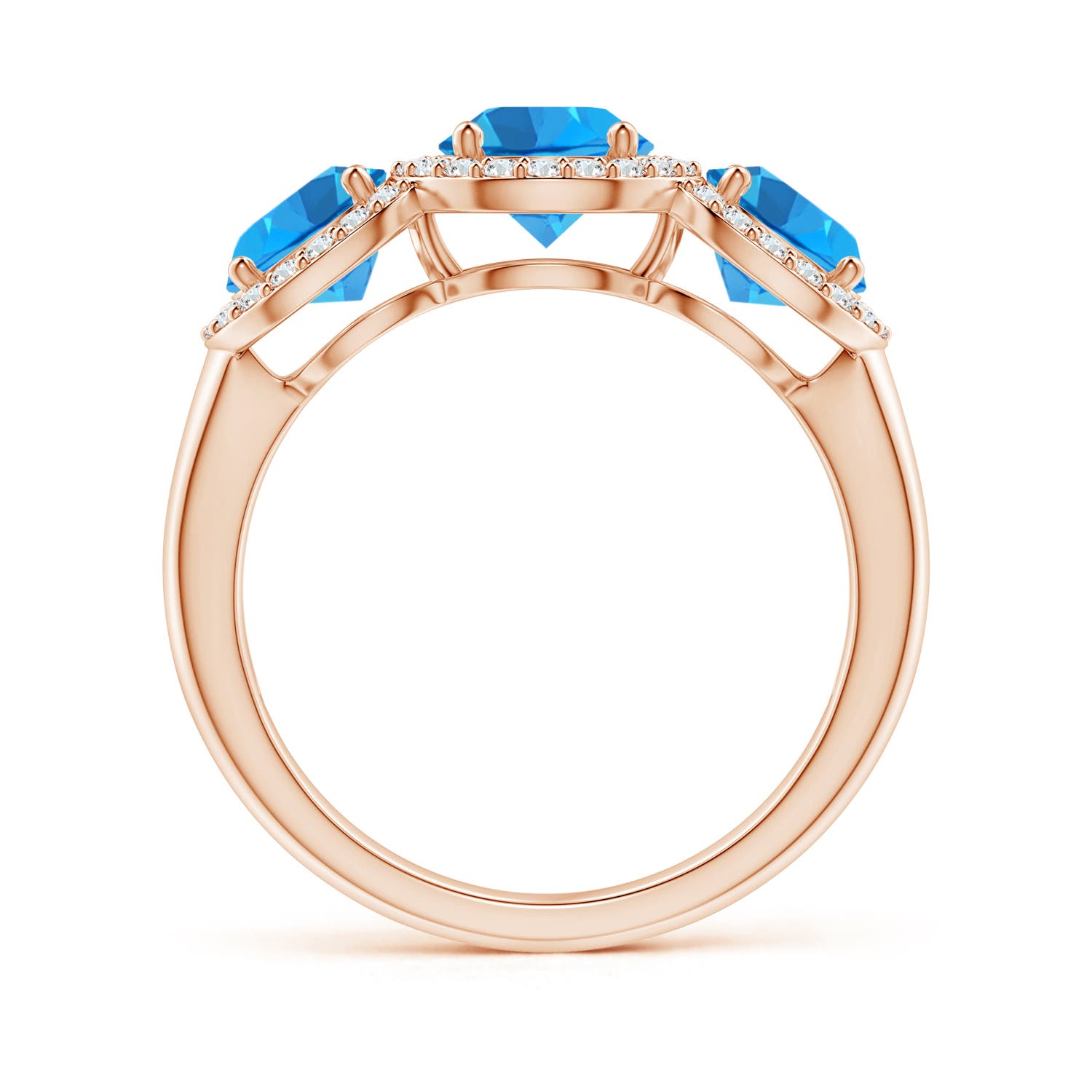 AAAA - Swiss Blue Topaz / 2.53 CT / 14 KT Rose Gold