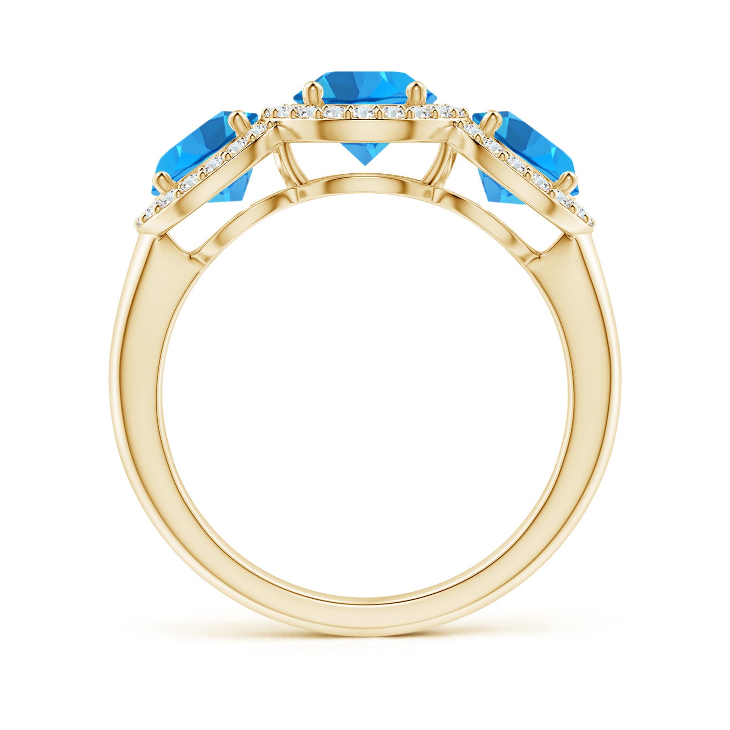 AAAA - Swiss Blue Topaz / 2.53 CT / 14 KT Yellow Gold