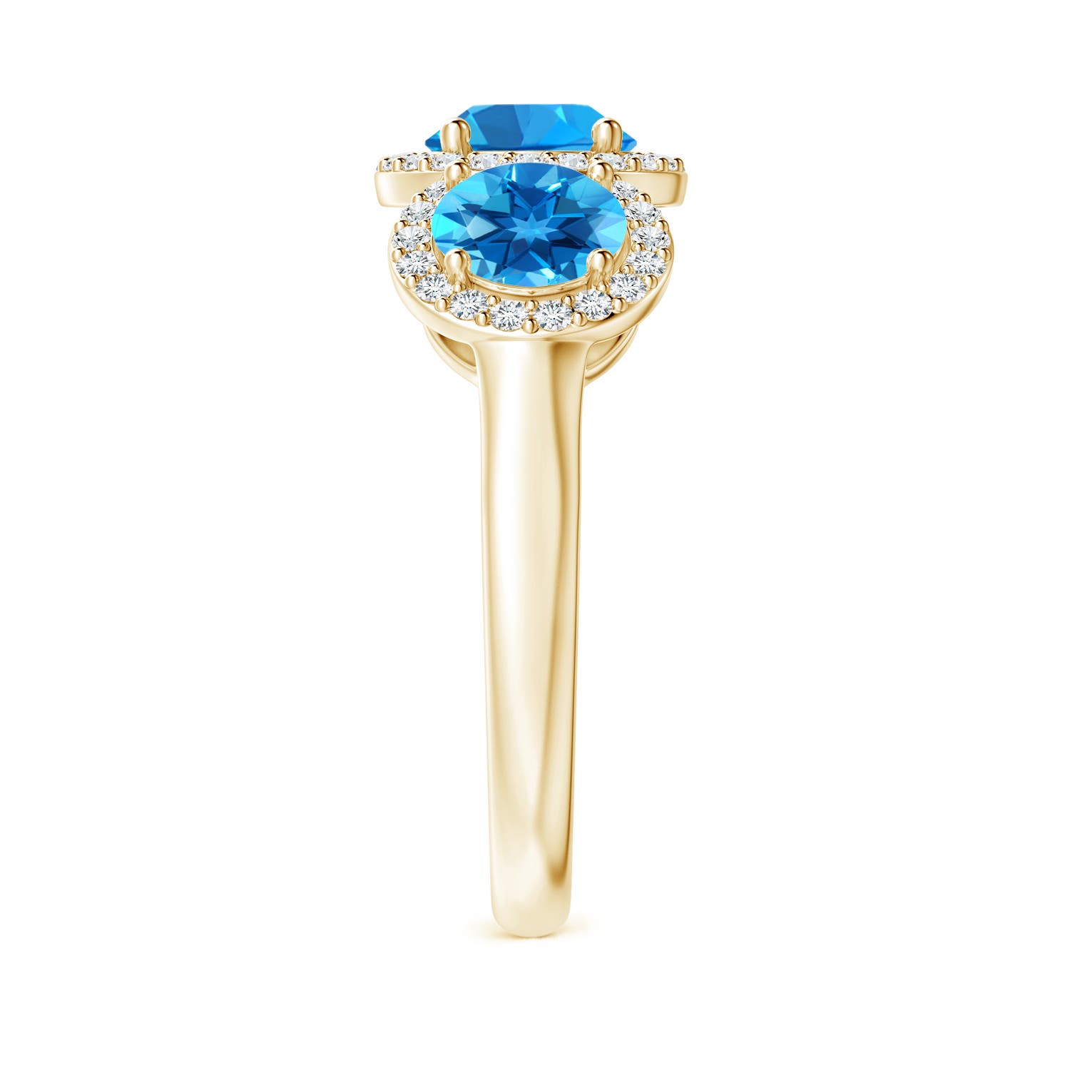 AAAA - Swiss Blue Topaz / 2.53 CT / 14 KT Yellow Gold