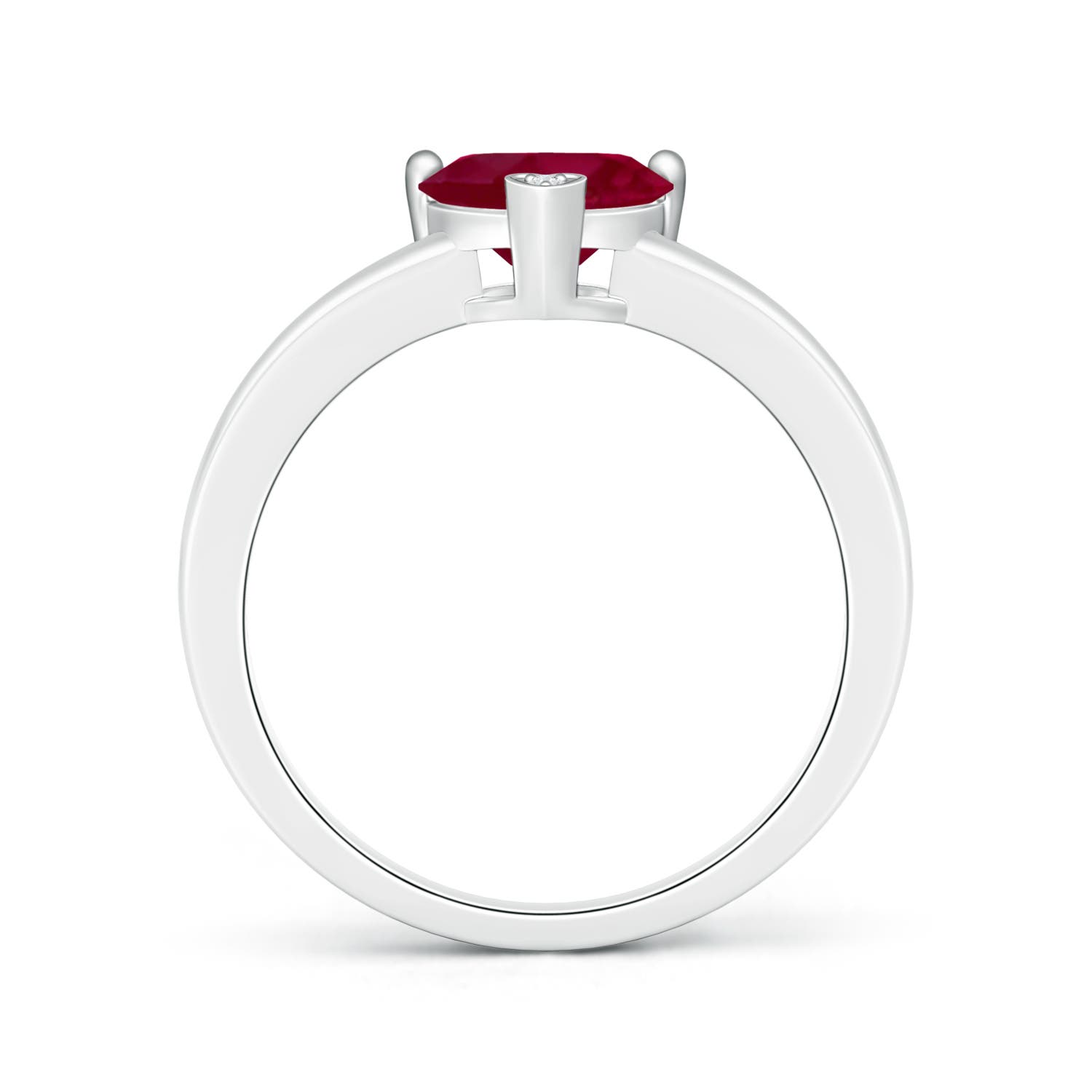 A - Ruby / 0.81 CT / 14 KT White Gold