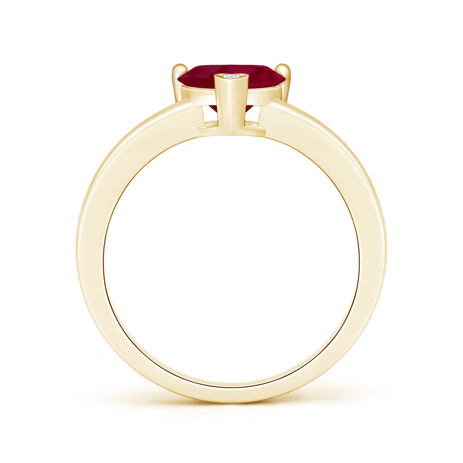 A - Ruby / 0.81 CT / 14 KT Yellow Gold