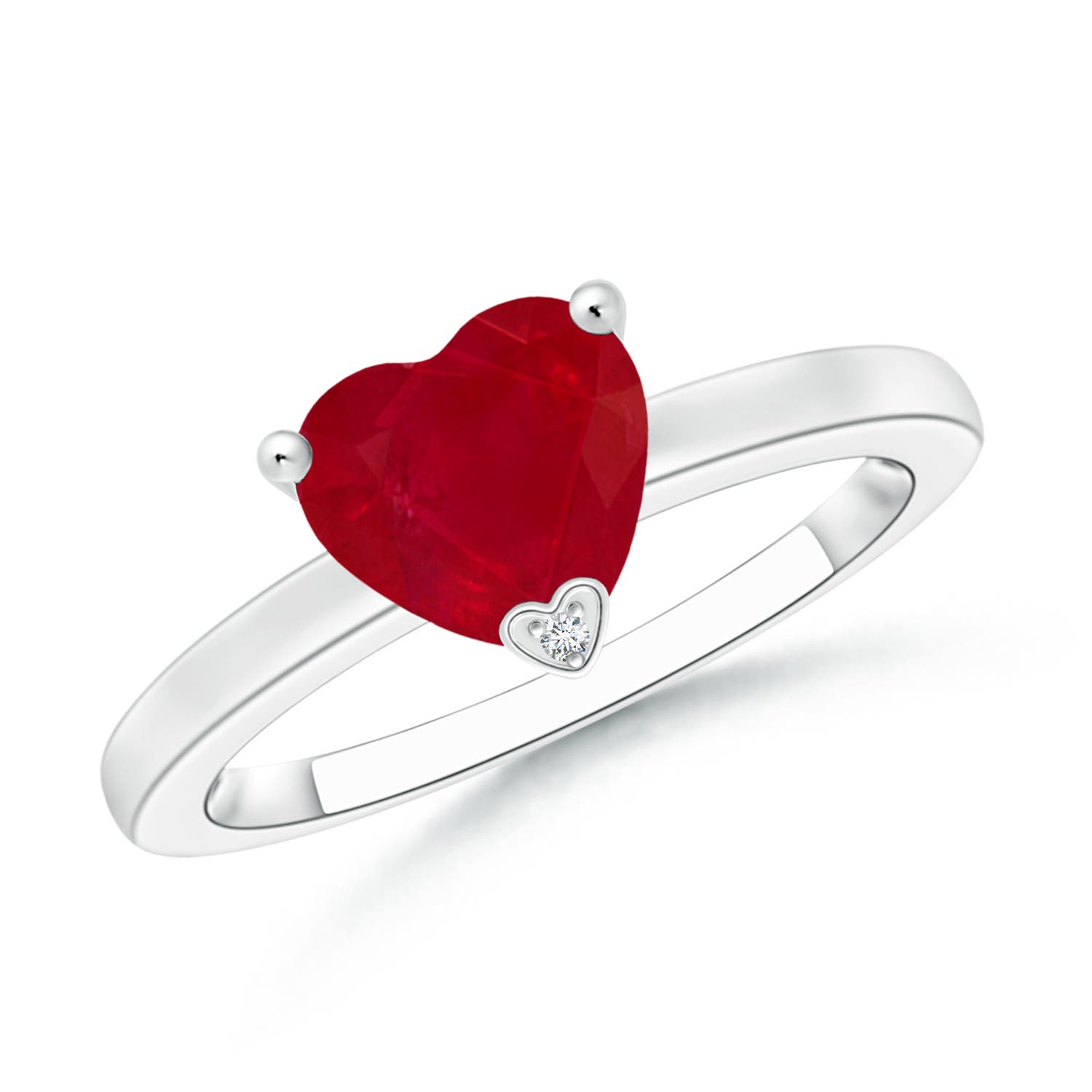 AA - Ruby / 0.81 CT / 14 KT White Gold