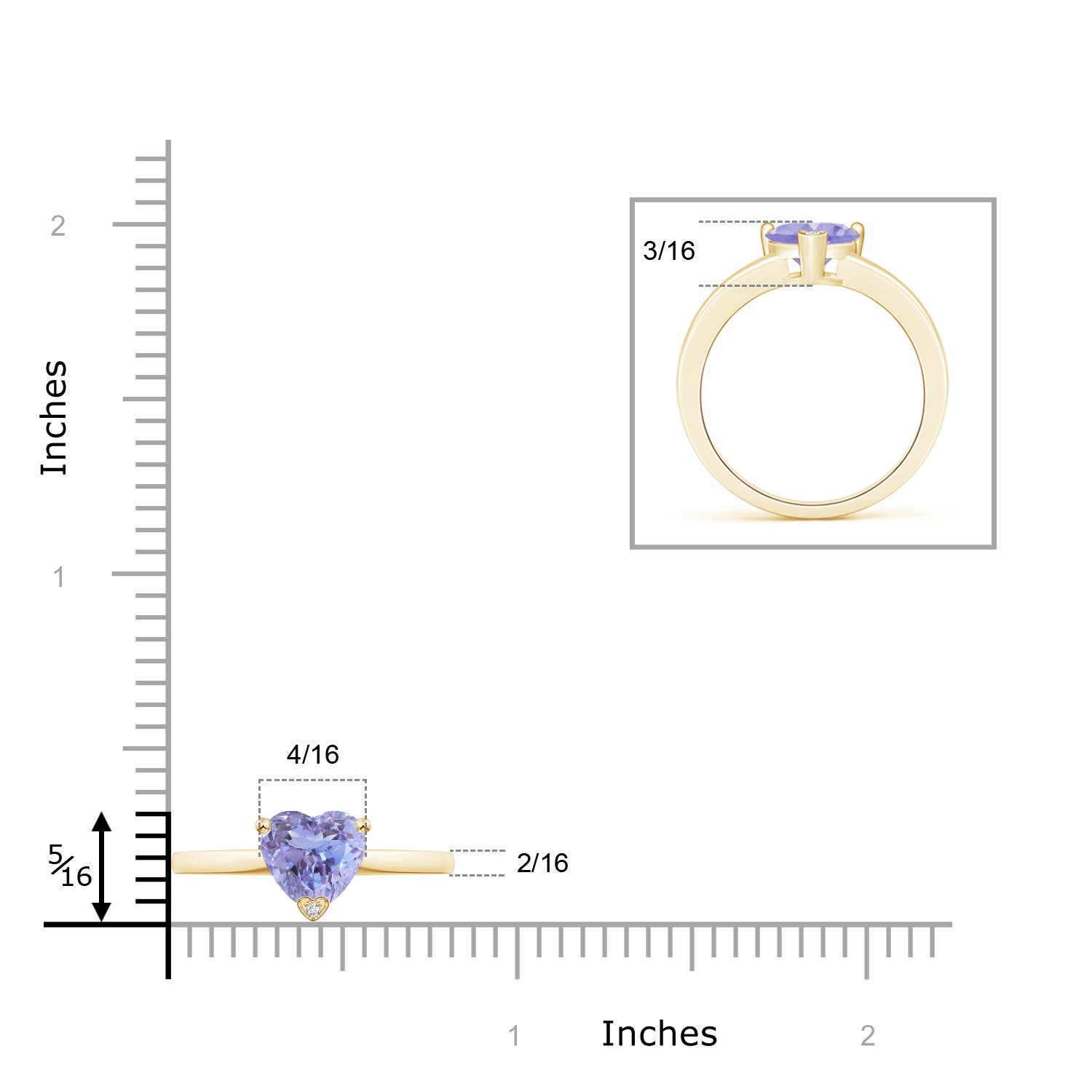 A - Tanzanite / 1.26 CT / 14 KT Yellow Gold