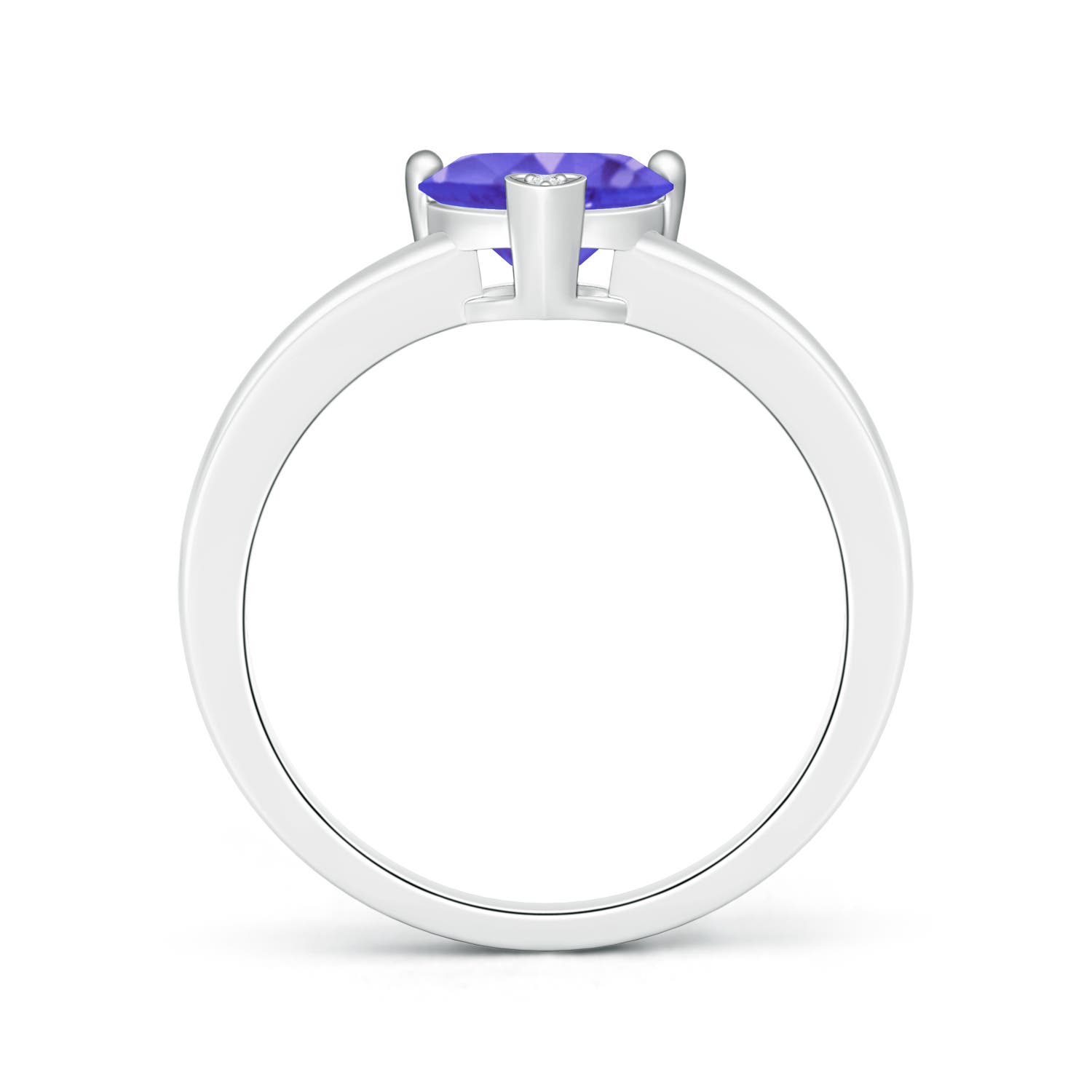 AAA - Tanzanite / 1.26 CT / 14 KT White Gold