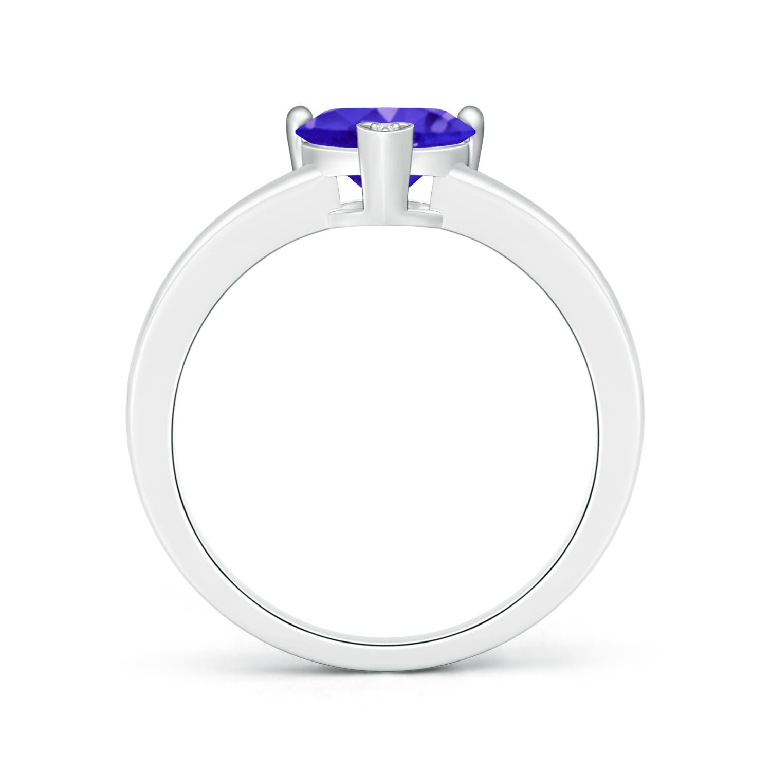 AAAA - Tanzanite / 1.26 CT / 14 KT White Gold