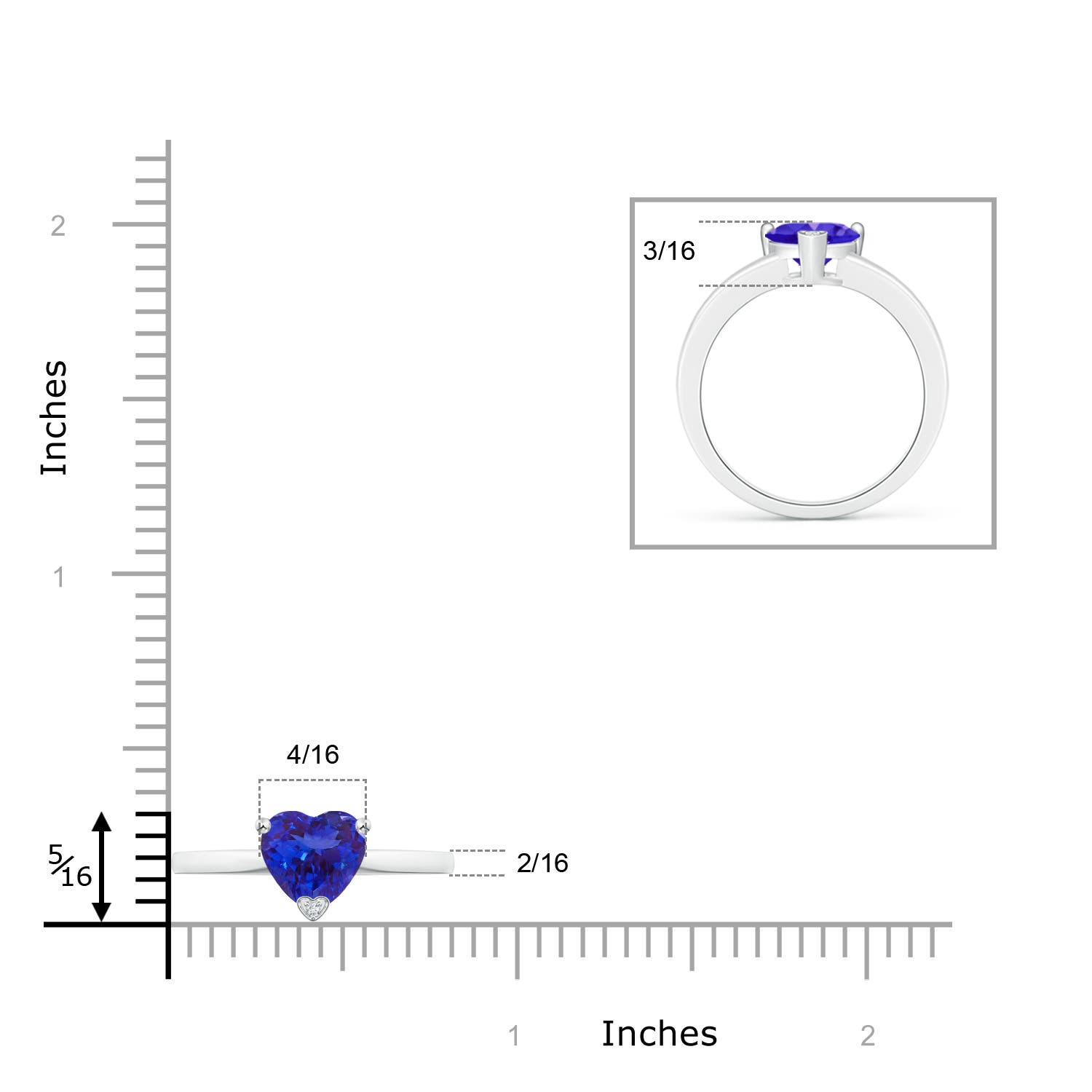 AAAA - Tanzanite / 1.26 CT / 14 KT White Gold